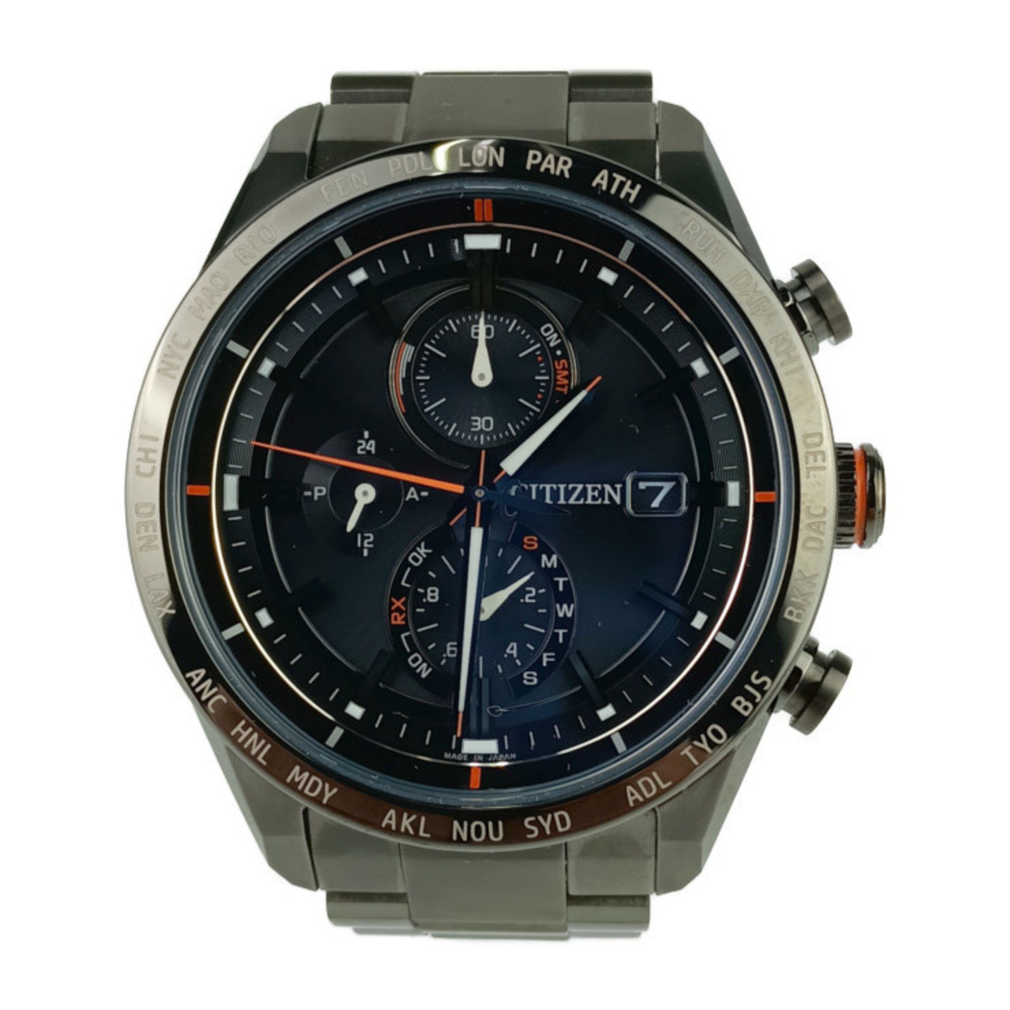 Citizen CITIZEN Watch ATTESA ACT Line AT8185-62E H800-T025871 Black Super Titanium Men's Eco-Drive Solar Radio Size ONE SIZE - 1 Thumbnail