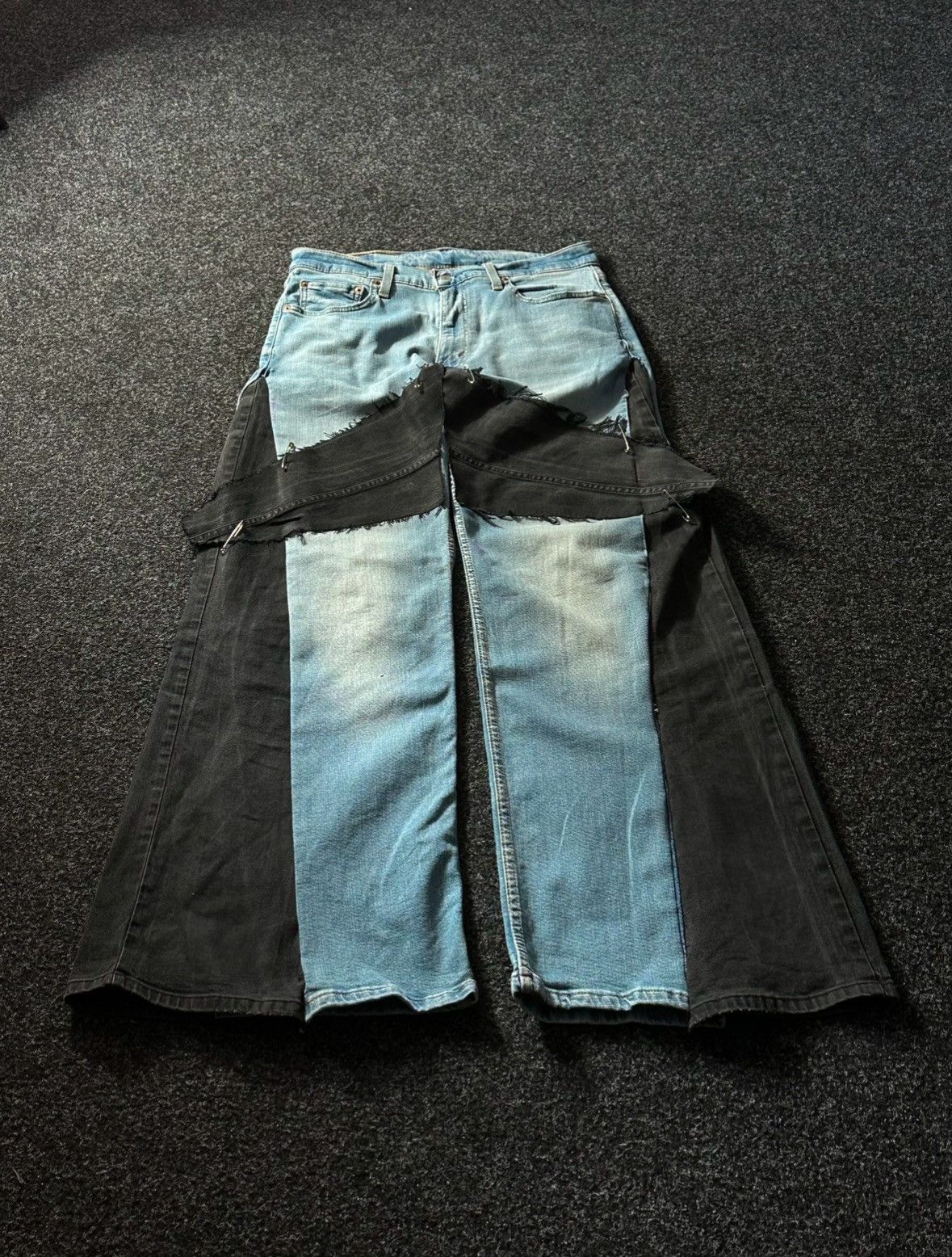 If Six Was Nine × Levi's 🚨GRAIL CUSTOM DENIM JEANS 2in1 ULTRA BAGGY Y2K JAPANESE STYL Size US 33 - 1 Thumbnail