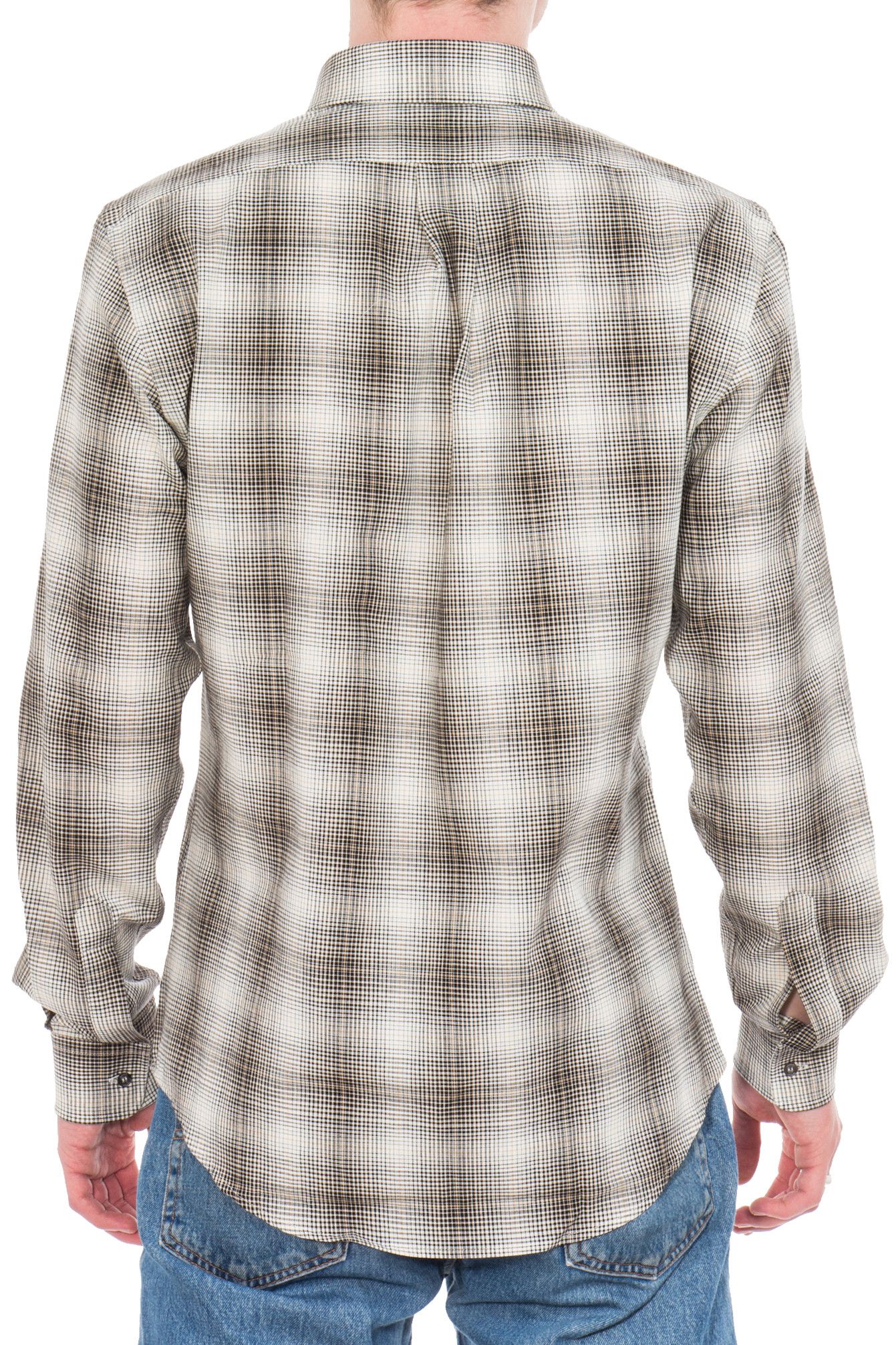 Aspesi ASPESI beige regular fit glencheck plaid button-down shirt Size US L / EU 52-54 / 3 - 3 Thumbnail