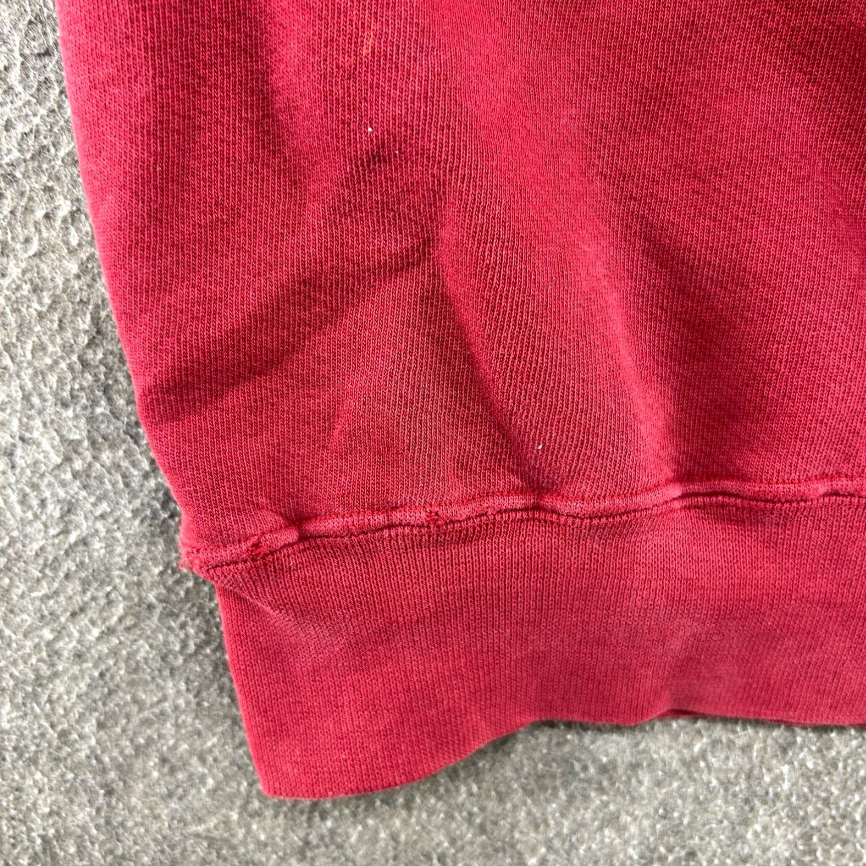 Russell Athletic VINTAGE Russell Sweatshirt Mens L Red 1/4 Zip Pullover Cotton Thrashed 90s Size US L / EU 52-54 / 3 - 5 Thumbnail