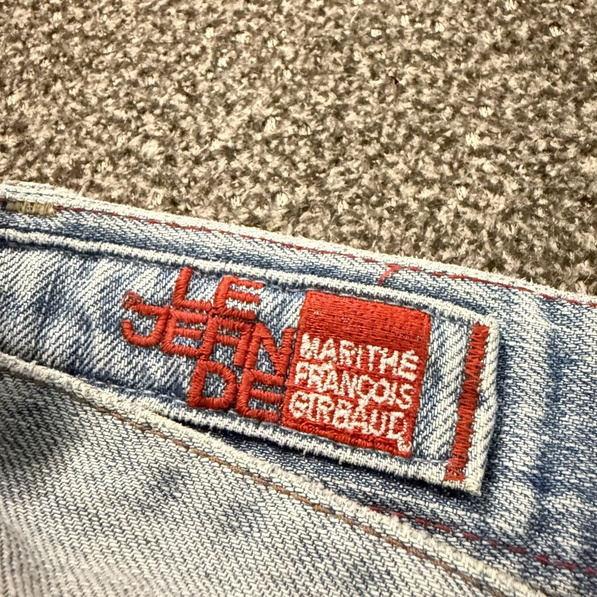 Marithe + Francois Girbaud 2000 y2k MFG Fashionista Light Wash Blue Distressed Denim Size US 31 - 14 Thumbnail