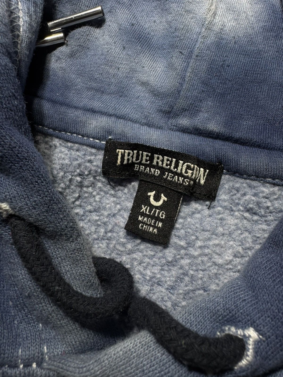 Japanese Brand × True Religion × Vintage True Religion Big Logo Blue Budda Tie Dye Hoodie Vintage Size US XL / EU 56 / 4 - 7 Thumbnail
