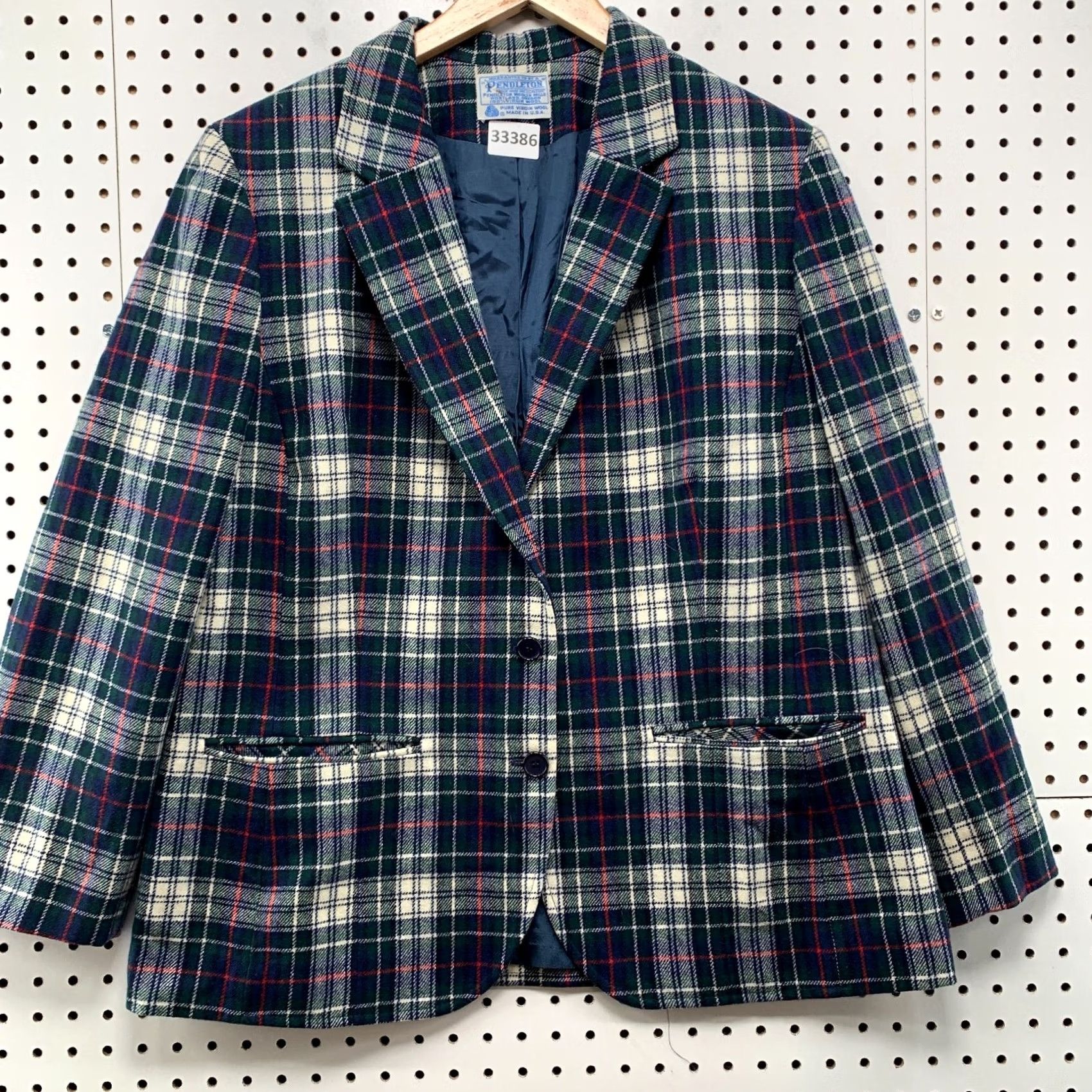 Pendleton VINTAGE Pendleton Blazer Shirt Wool Green USA 21x28 Sports Plaid Womens M Medium Size M / US 6-8 / IT 42-44 - 2 Thumbnail