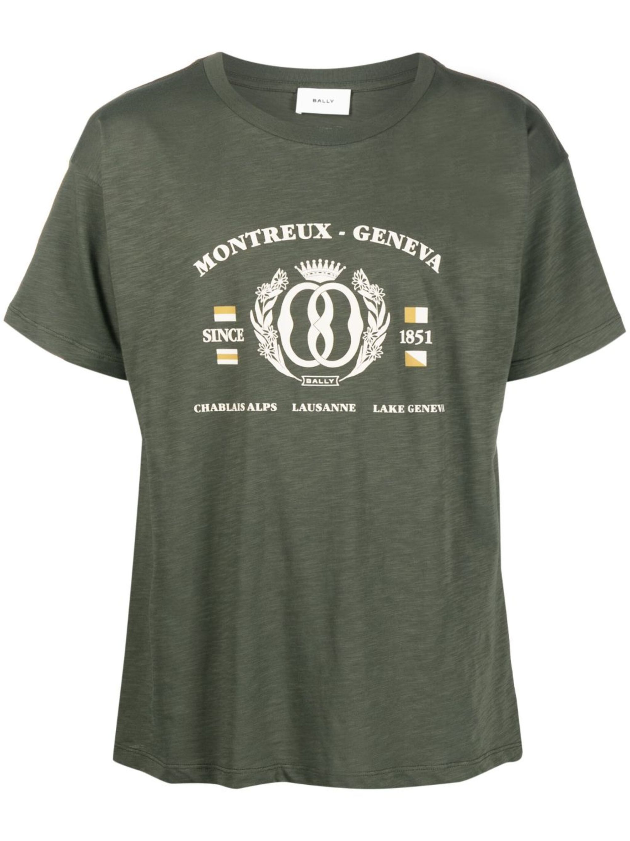 Bally o1y1224 Short Sleeves Logo Print T-Shirt in Military Green Size US L / EU 52-54 / 3 - 1 Thumbnail