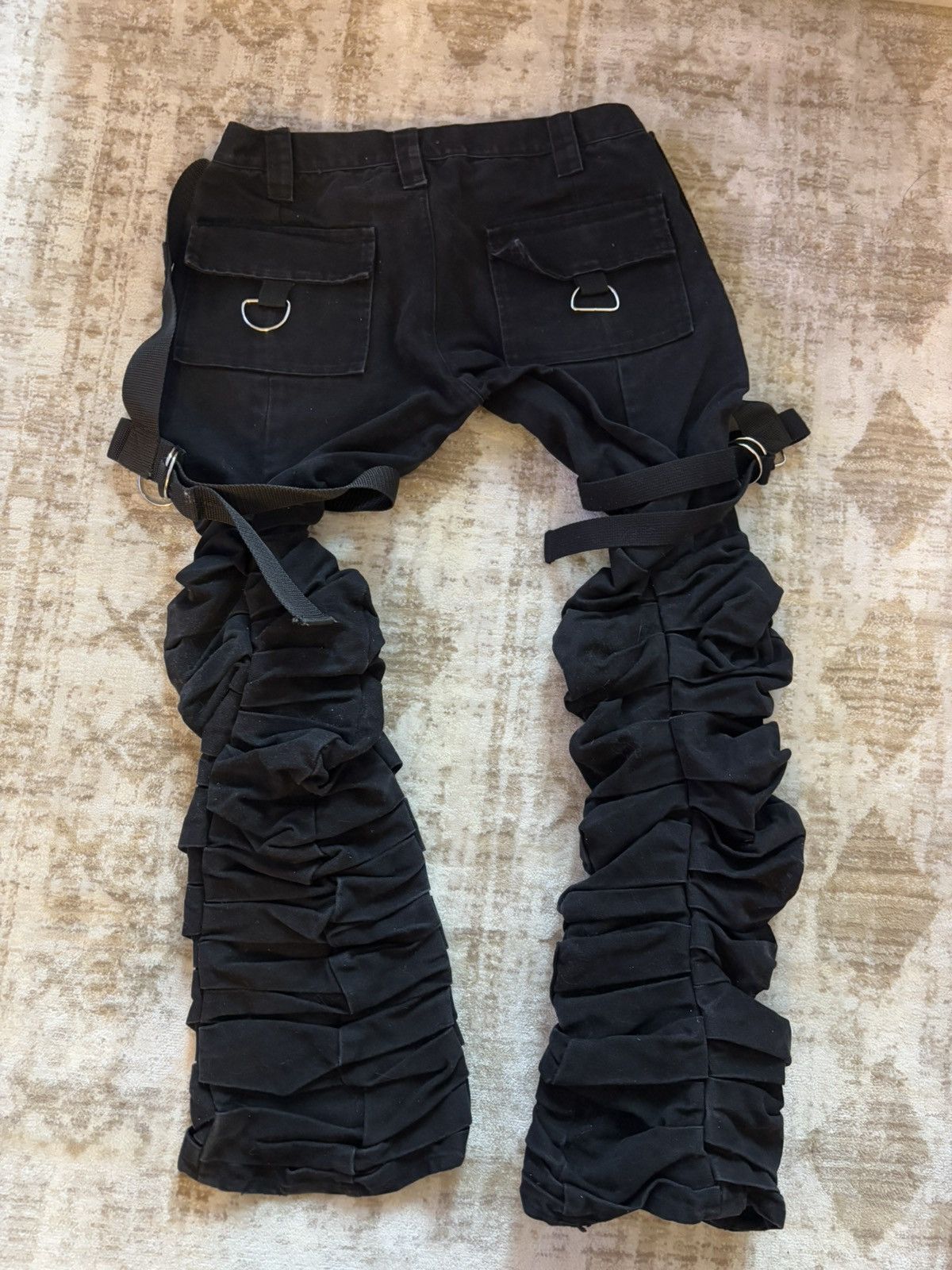 Other Kam Vercetti black stacked cargo pants Size US 30 / EU 46 - 6 Thumbnail