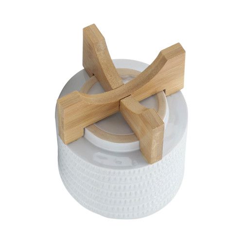 Designer × Homemade 5" TEXTURED PLANTER W/ STAND, WHITE Size US L / EU 52-54 / 3 - 6 Thumbnail