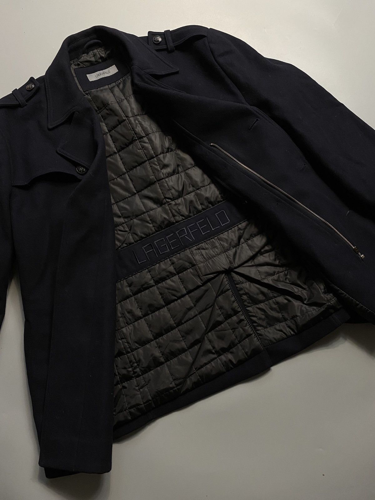 Karl Lagerfeld Lagerfeld vintage double-breasted trench coat Size US L / EU 52-54 / 3 - 7 Thumbnail
