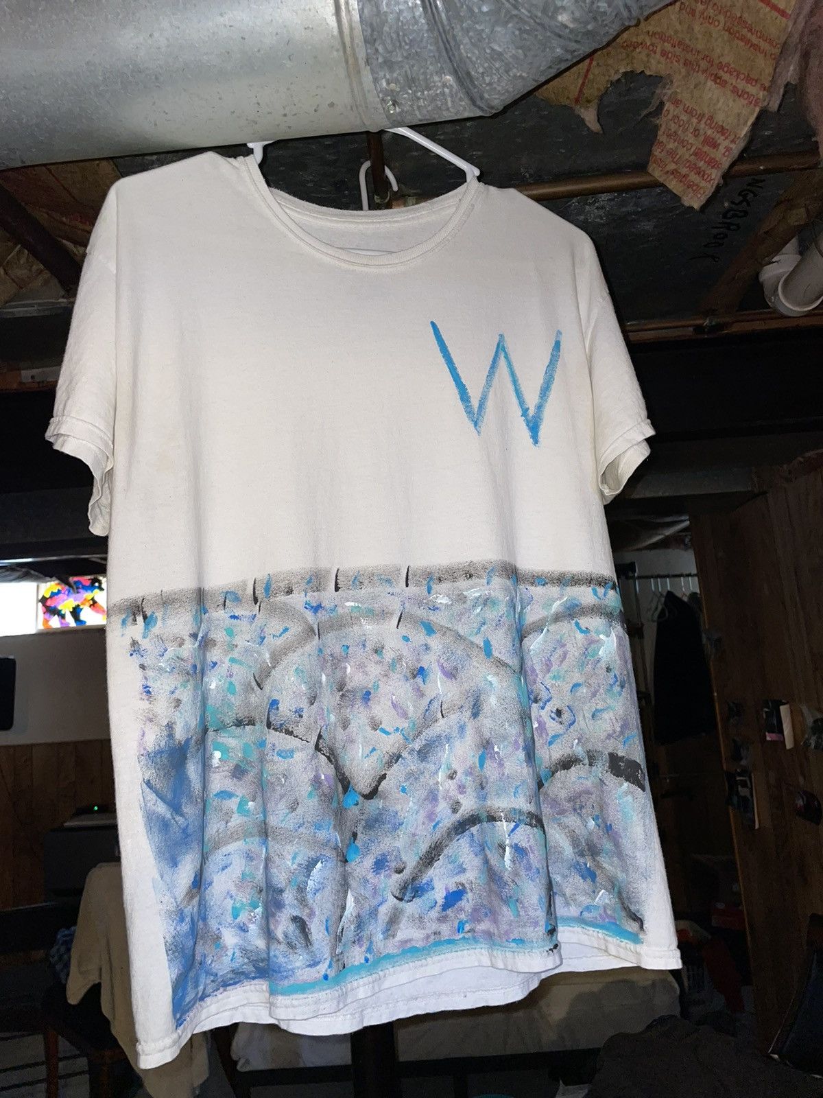 image of D2D Vintage T-Shirt in White, Men's (Size Large)