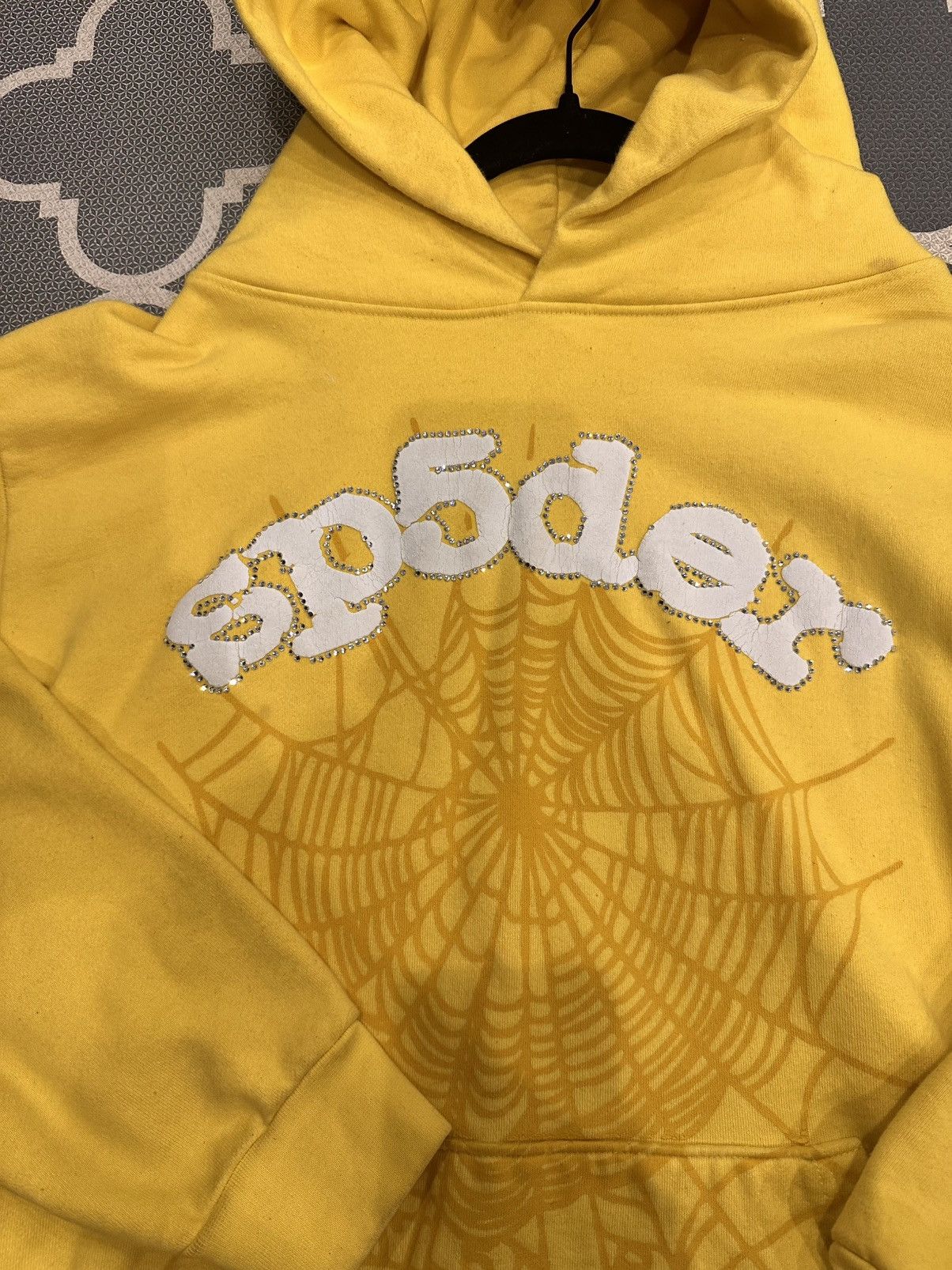 Sp5der Sp5der Rhinestone Hoodie V1 Size US L / EU 52-54 / 3 - 3 Thumbnail