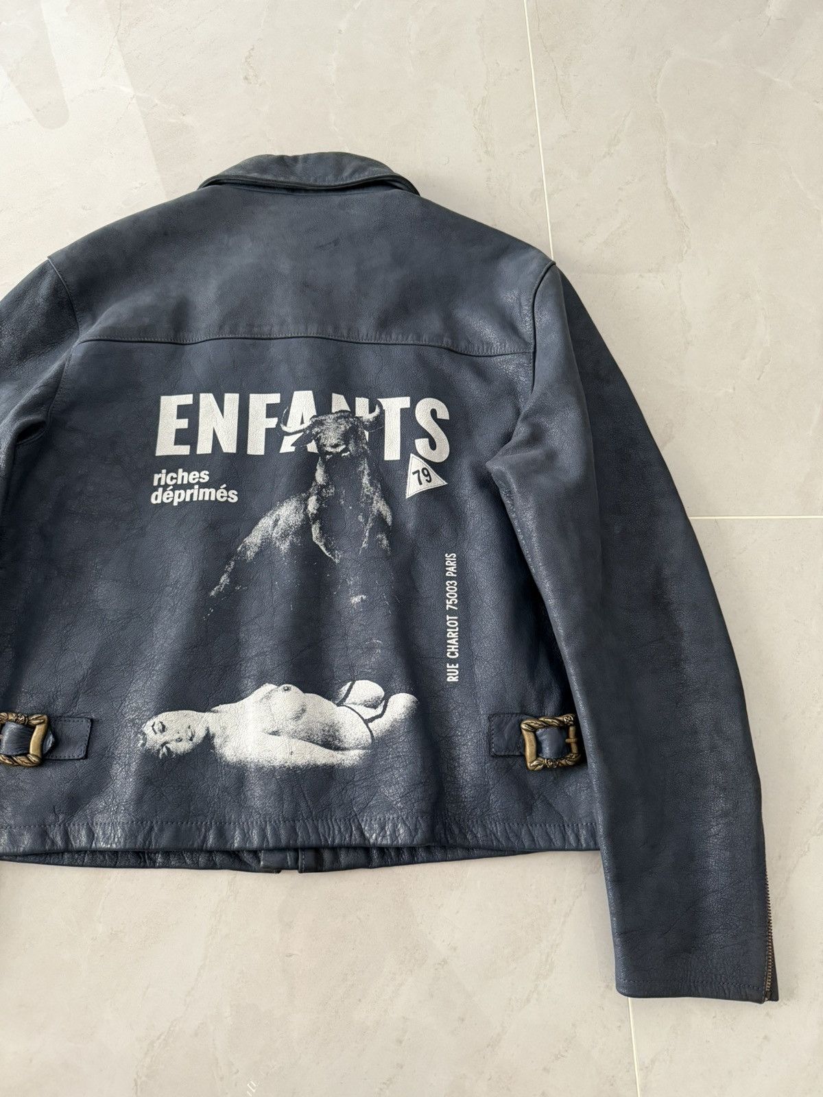 Enfants Riches Deprimes Enfants Riches Deprimes Blue Bull Woman Leather Jacket Sz.M Size US M / EU 48-50 / 2 - 2 Thumbnail