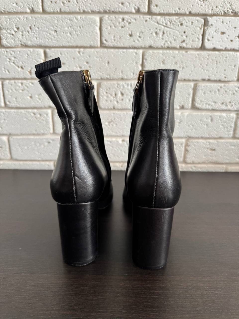 Jil Sander JIL SANDER leather black boots heels Size US 7 / IT 37 - 7 Thumbnail