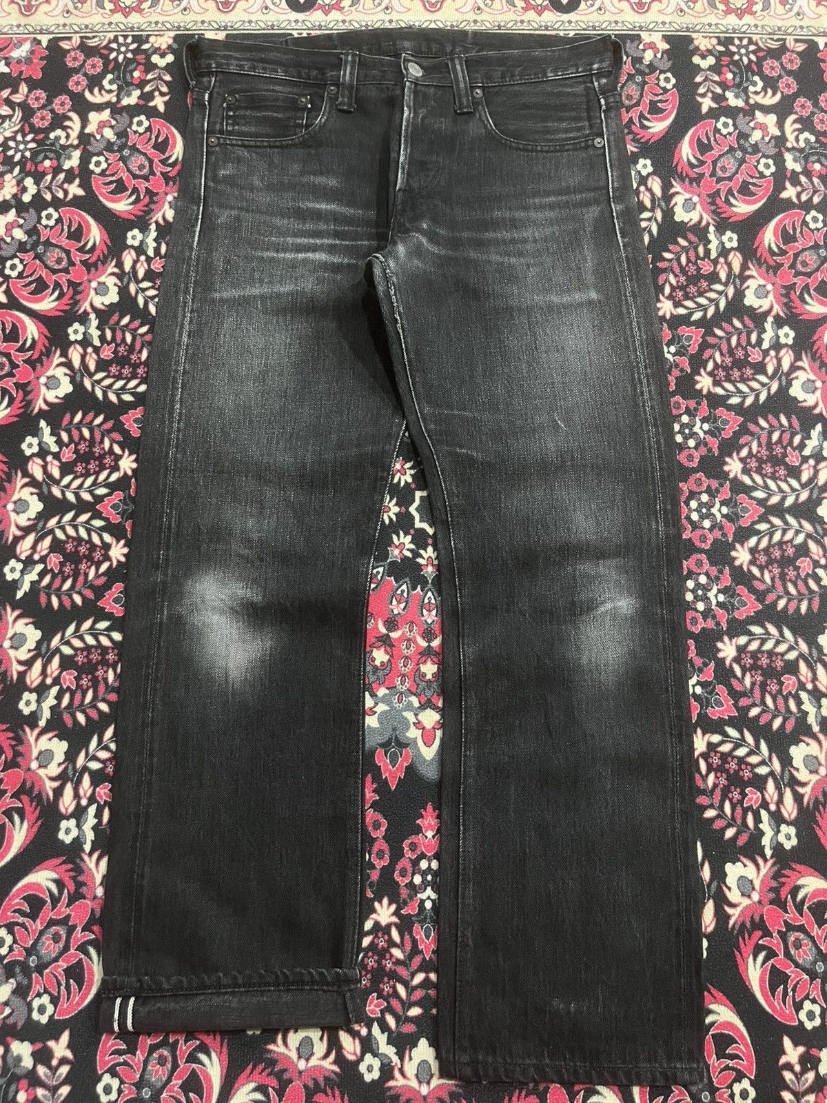 Full Count & Co. Vintage Japan Full Count & Co Black Faded Selvedge Jeans Size US 30 / EU 46 - 1 Thumbnail