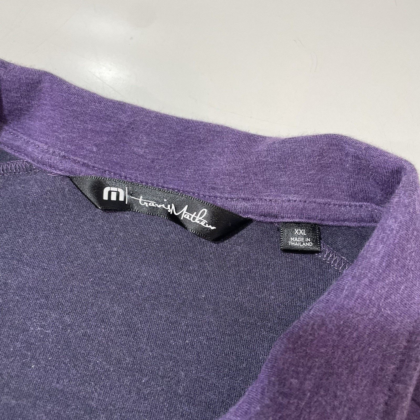 TravisMathew Travis Mathew Cloud Mens 2XL Purple Sweatshirt Golf Pullover Size US XXL / EU 58 / 5 - 3 Thumbnail