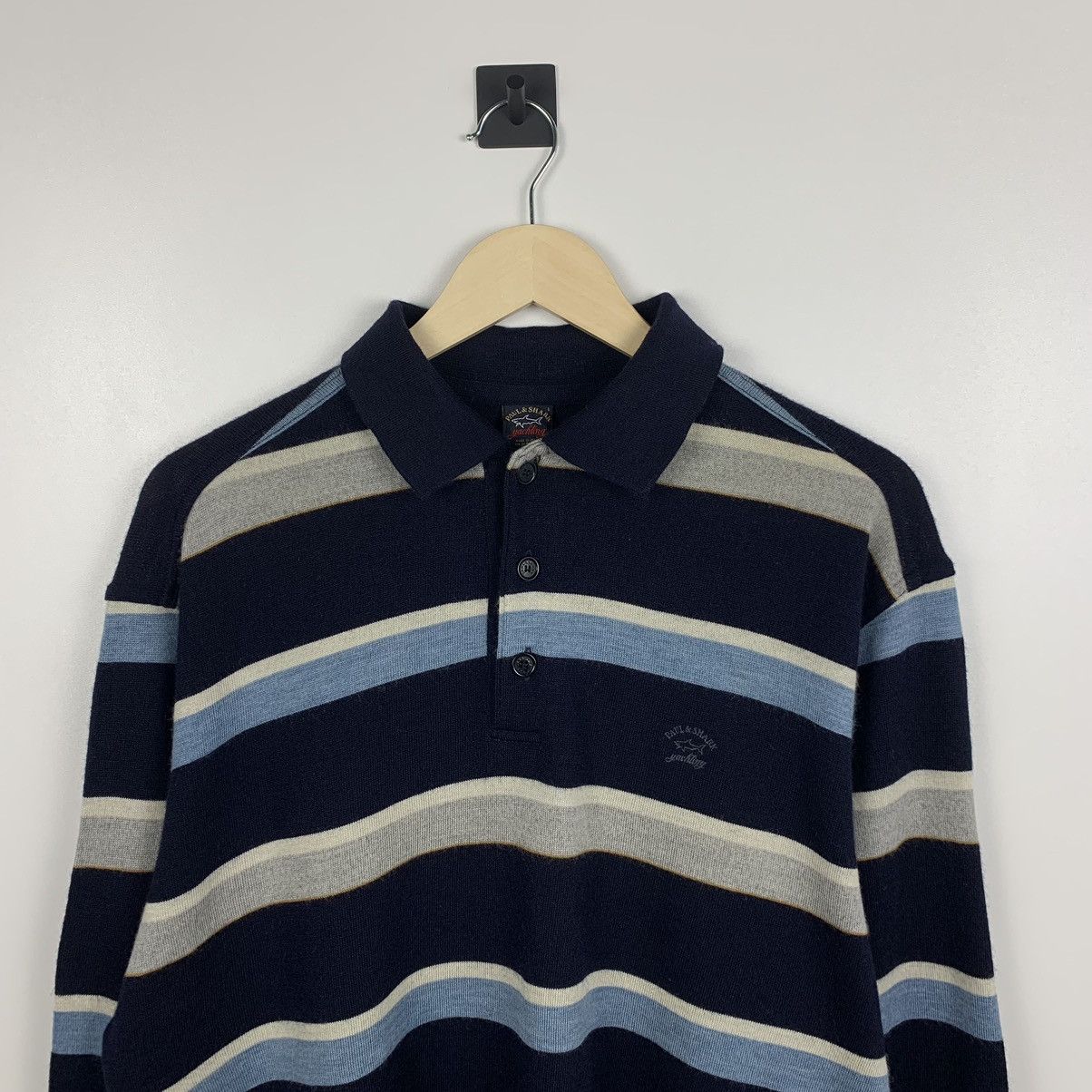Paul & Shark Vintage Paul & Shark Striped Wool Sweater Men’s Size L Size US L / EU 52-54 / 3 - 2 Thumbnail