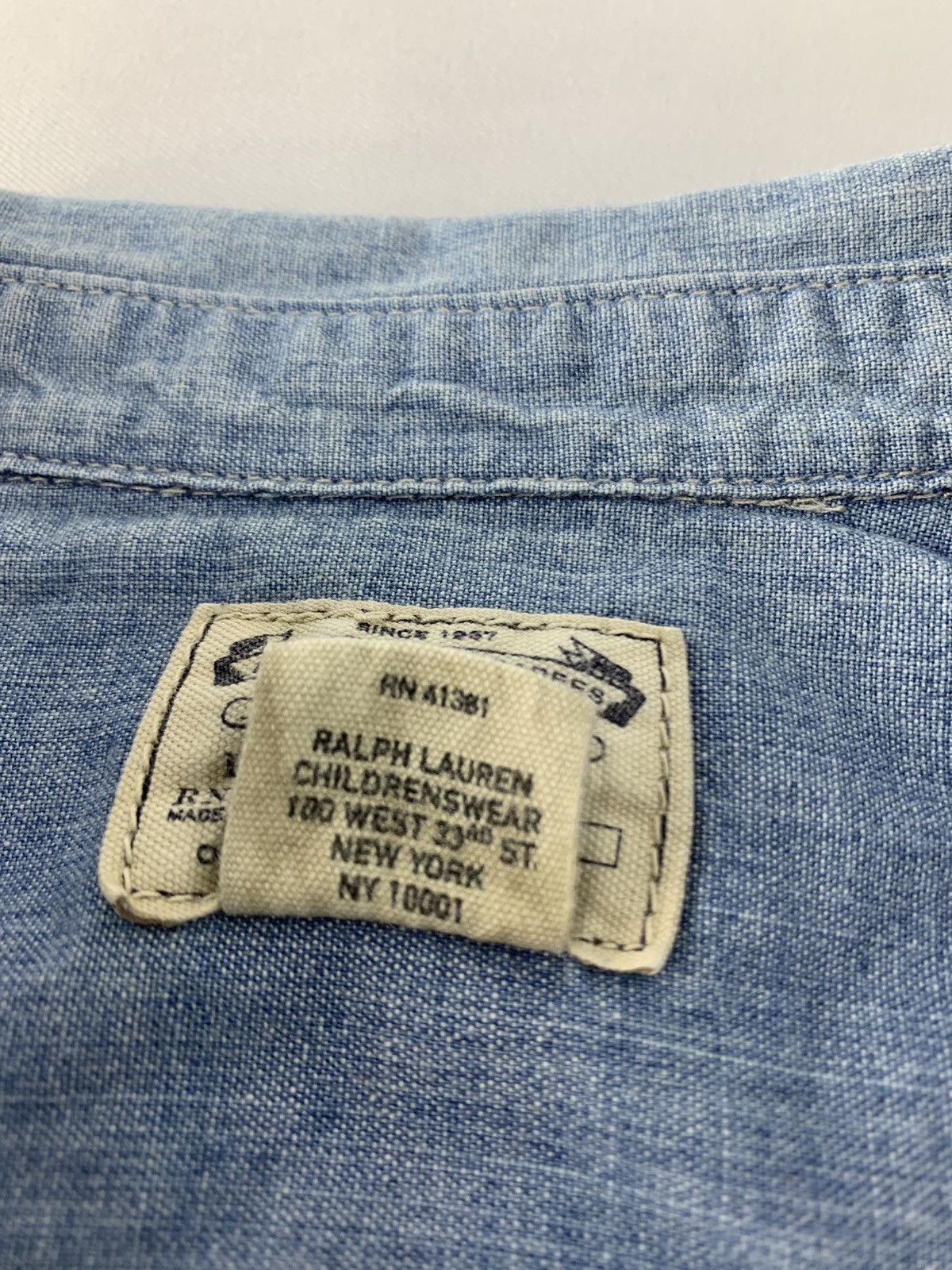 Polo Ralph Lauren Polo by Ralph Lauren Denim Shirt Dungarees Star Design Size L / US 10 / IT 46 - 8 Thumbnail