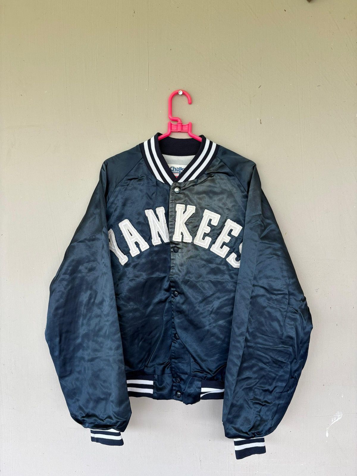 Chalk Line VTG 90's Chalk Line New York Yankess Bomba Jacket sun Faded Size US L / EU 52-54 / 3 - 1 Thumbnail