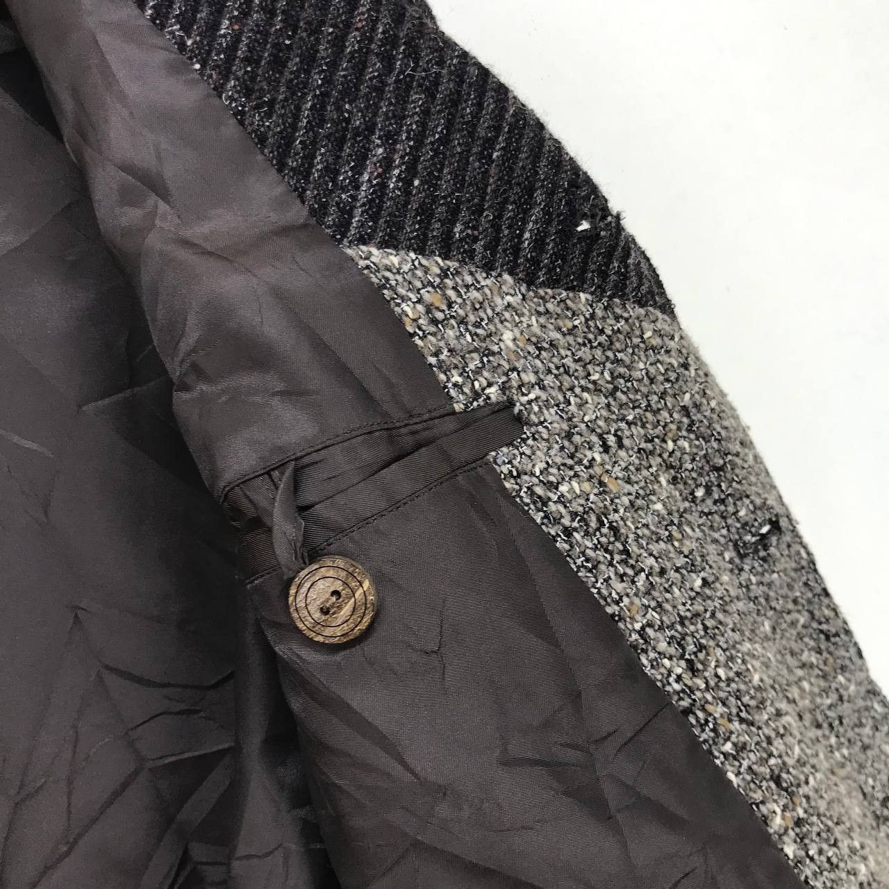 Designer × Harris Tweed Italianamente Ilprimo Patchwork Tweed Coat Blazer Jacker Size US S / EU 44-46 / 1 - 13 Thumbnail