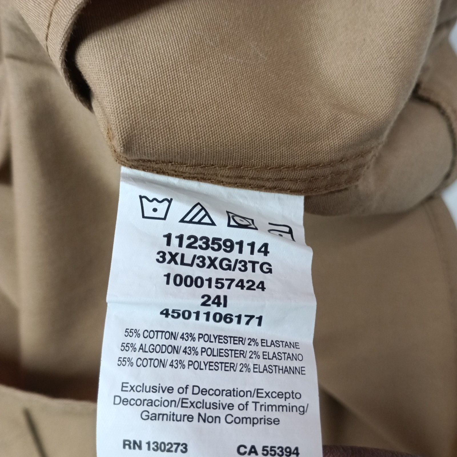 Wrangler Wrangler Big Men's Relaxed Fit Woven Shirt Size 3XL Brown Size US XXL / EU 58 / 5 - 8 Thumbnail