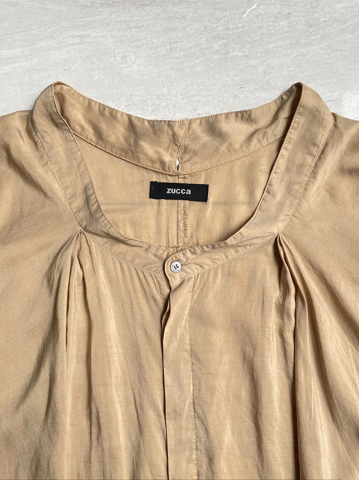 Zucca ZUCCA Brown Blouse Size L / US 10 / IT 46 - 4 Thumbnail