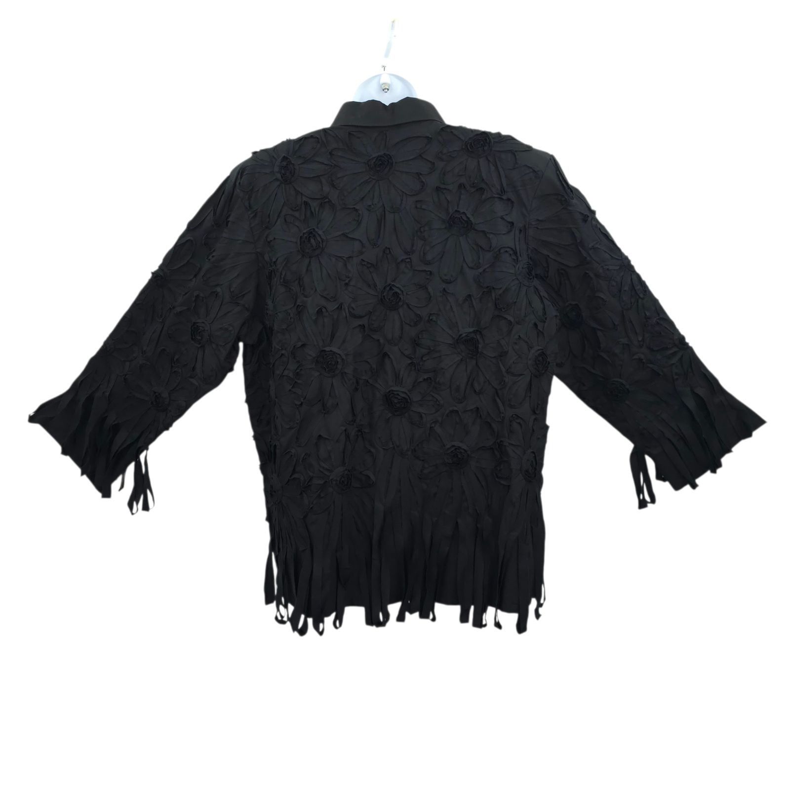 Other Pong Poco Shirt XL Fabric Ribbons Textured Flower Boho Artsy Size XL / US 12-14 / IT 48-50 - 2 Thumbnail