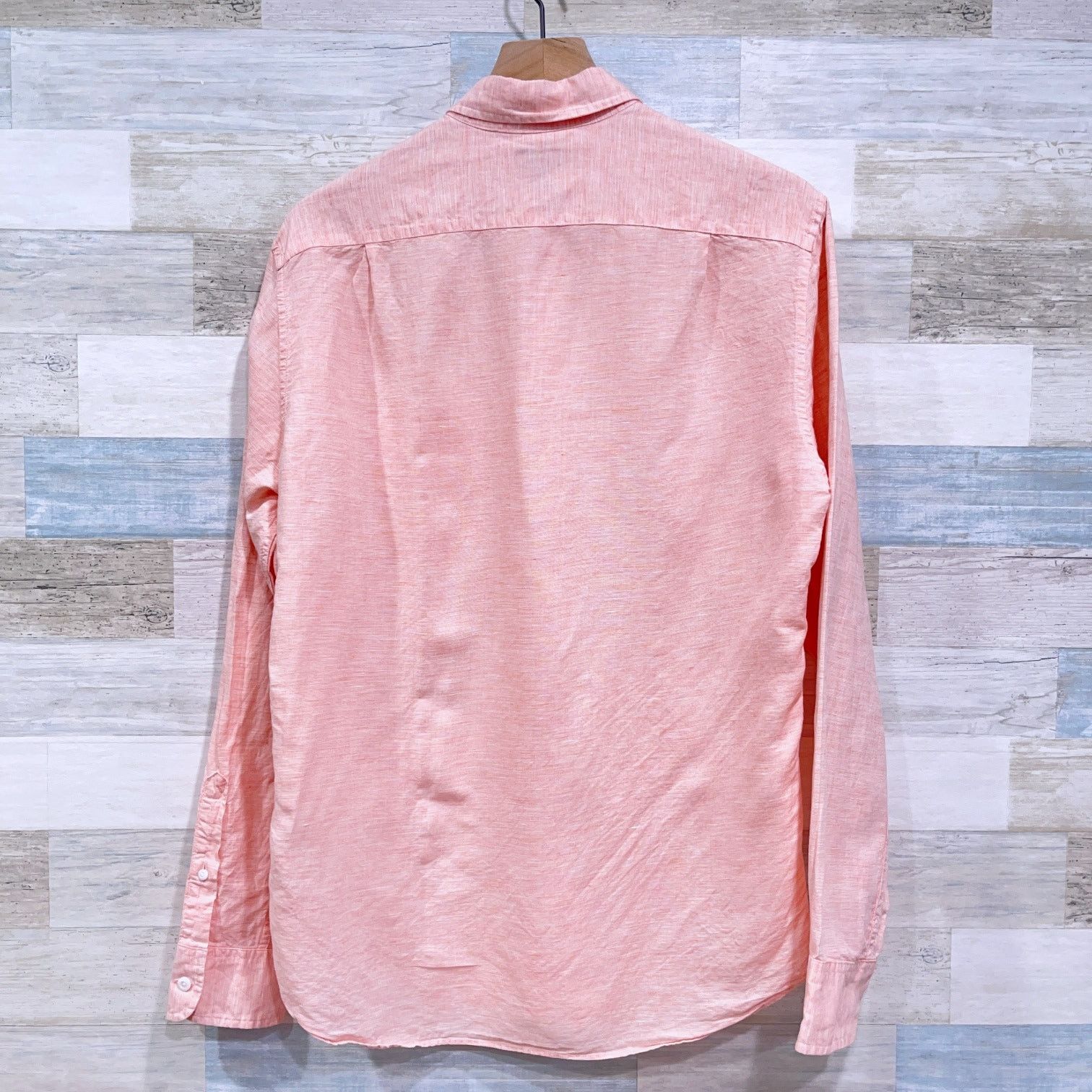 J.Crew J Crew Baird McNutt Irish Linen Long Sleeve Shirt Coral M Size US M / EU 48-50 / 2 - 3 Thumbnail