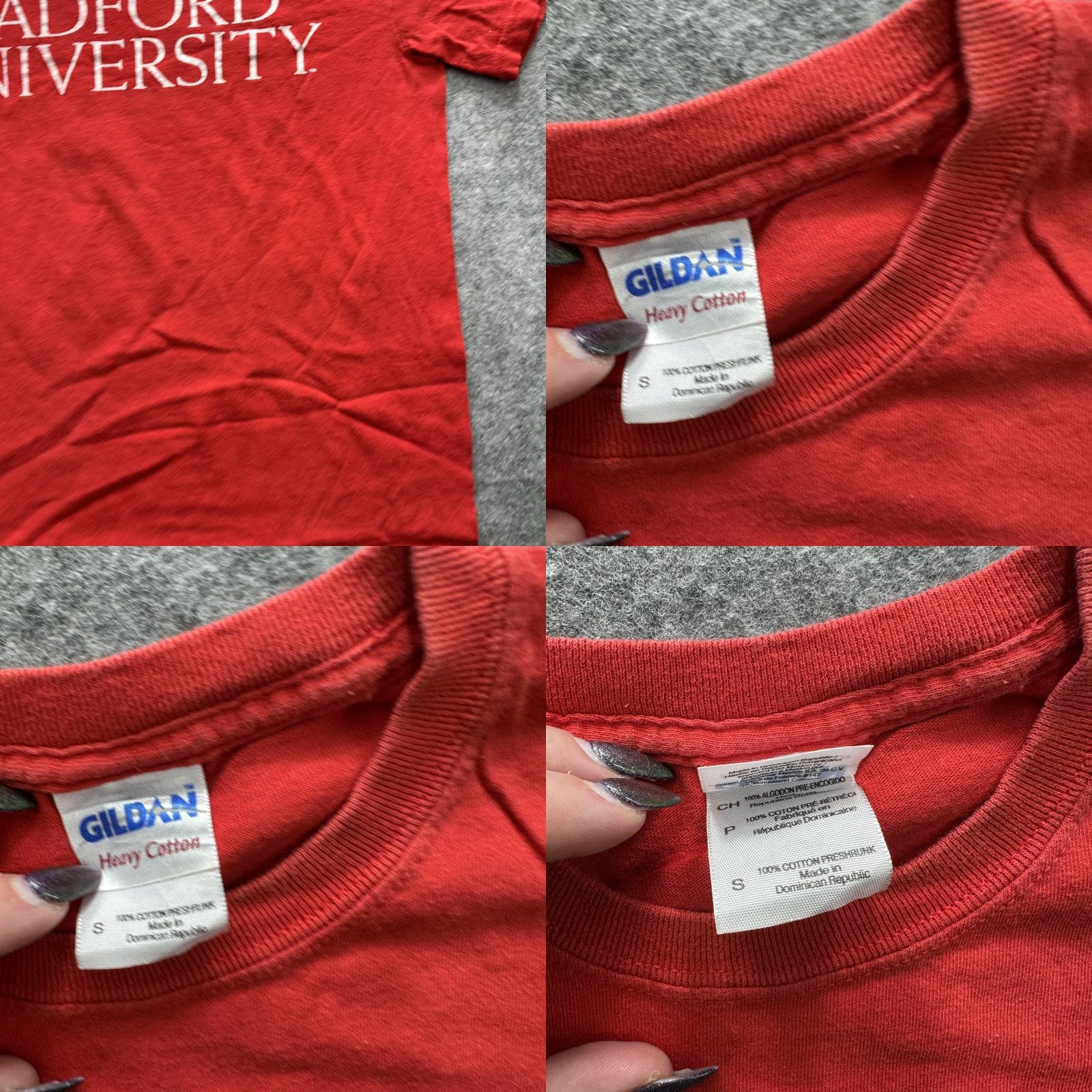 Gildan Radford University Shirt Gildan Heavy Cotton Mens Small Red College Tee Size US S / EU 44-46 / 1 - 8 Thumbnail