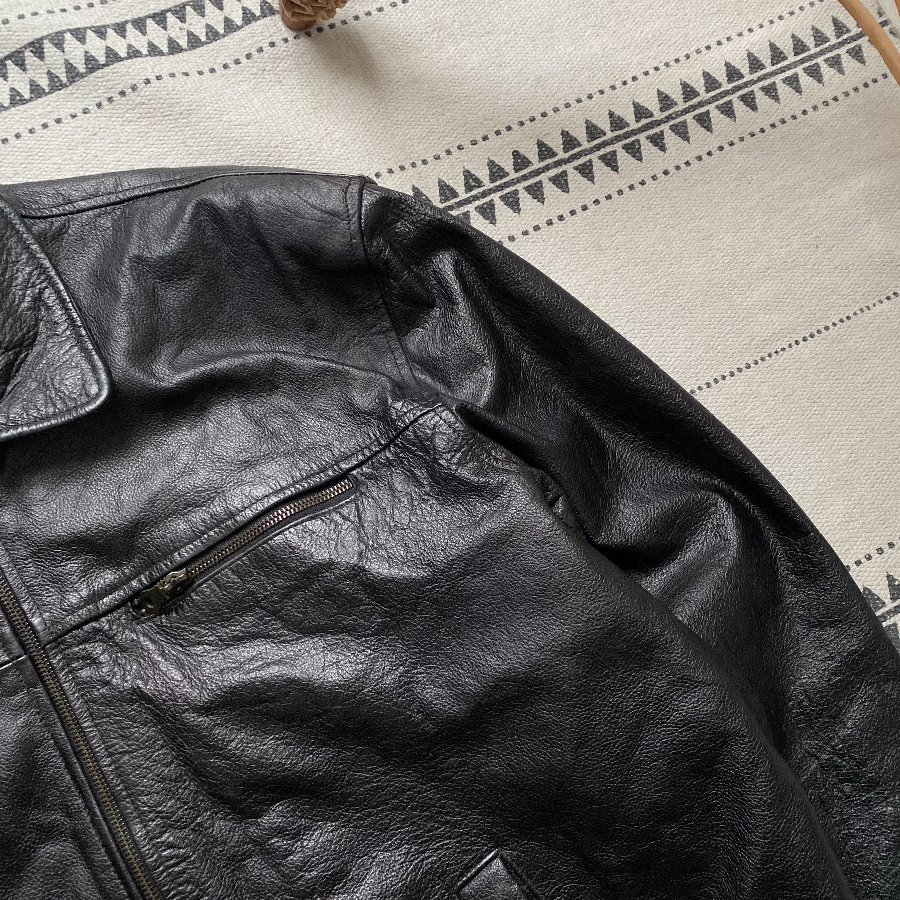 Genuine Leather Vintage 70s Genuine Real Leather Heavy Racing Jacket Size US M / EU 48-50 / 2 - 4 Thumbnail