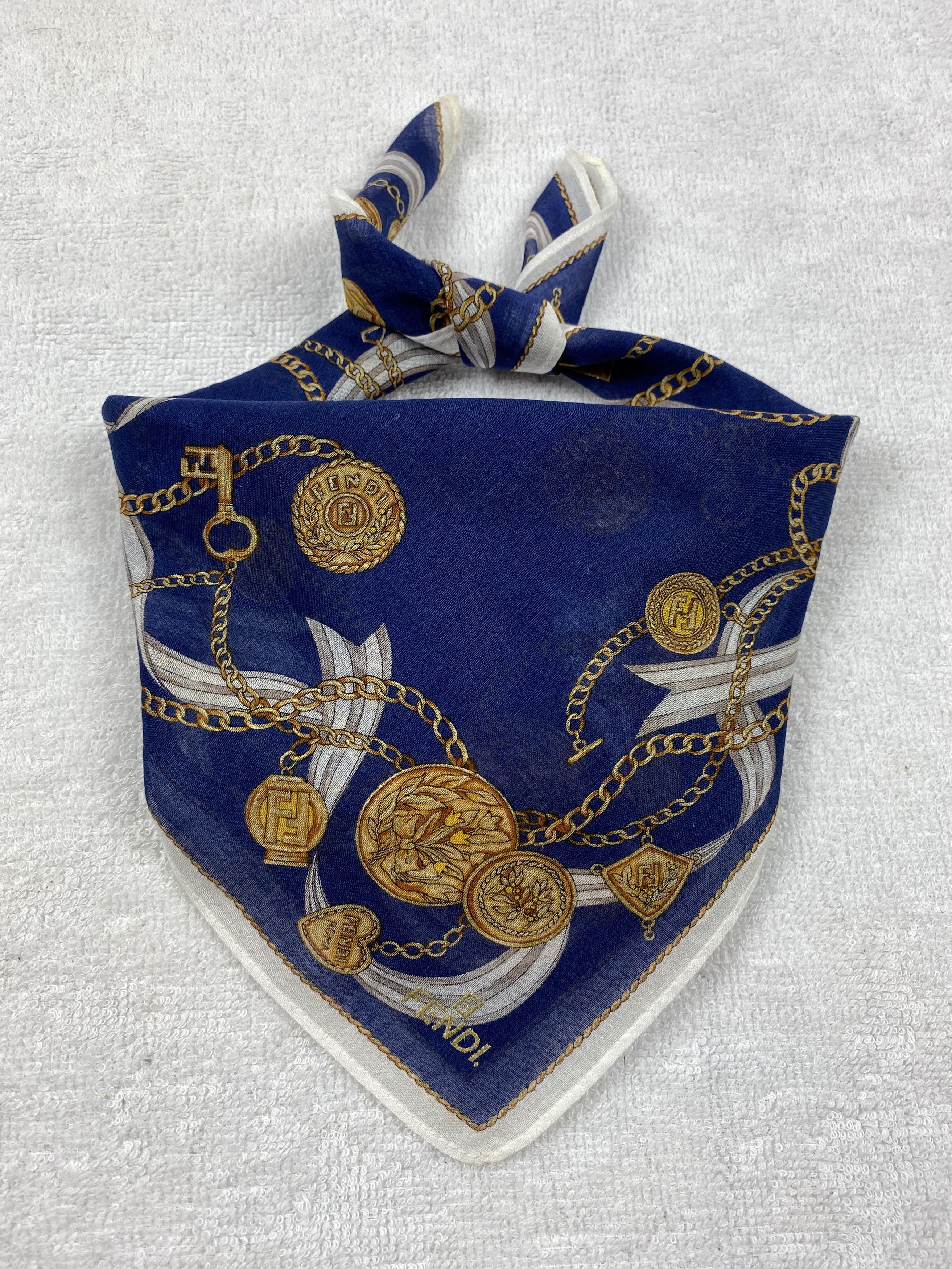 Vintage Fendi Handkerchief / Bandana / Neckerchief A203 Size ONE SIZE - 1 Thumbnail