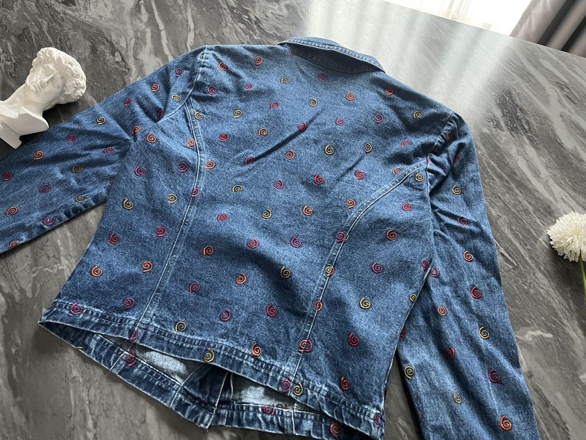 Arts & Science Samantha Edwards : Denim Jacket Spiral Embroider Multi Color Size ONE SIZE - 2 Thumbnail