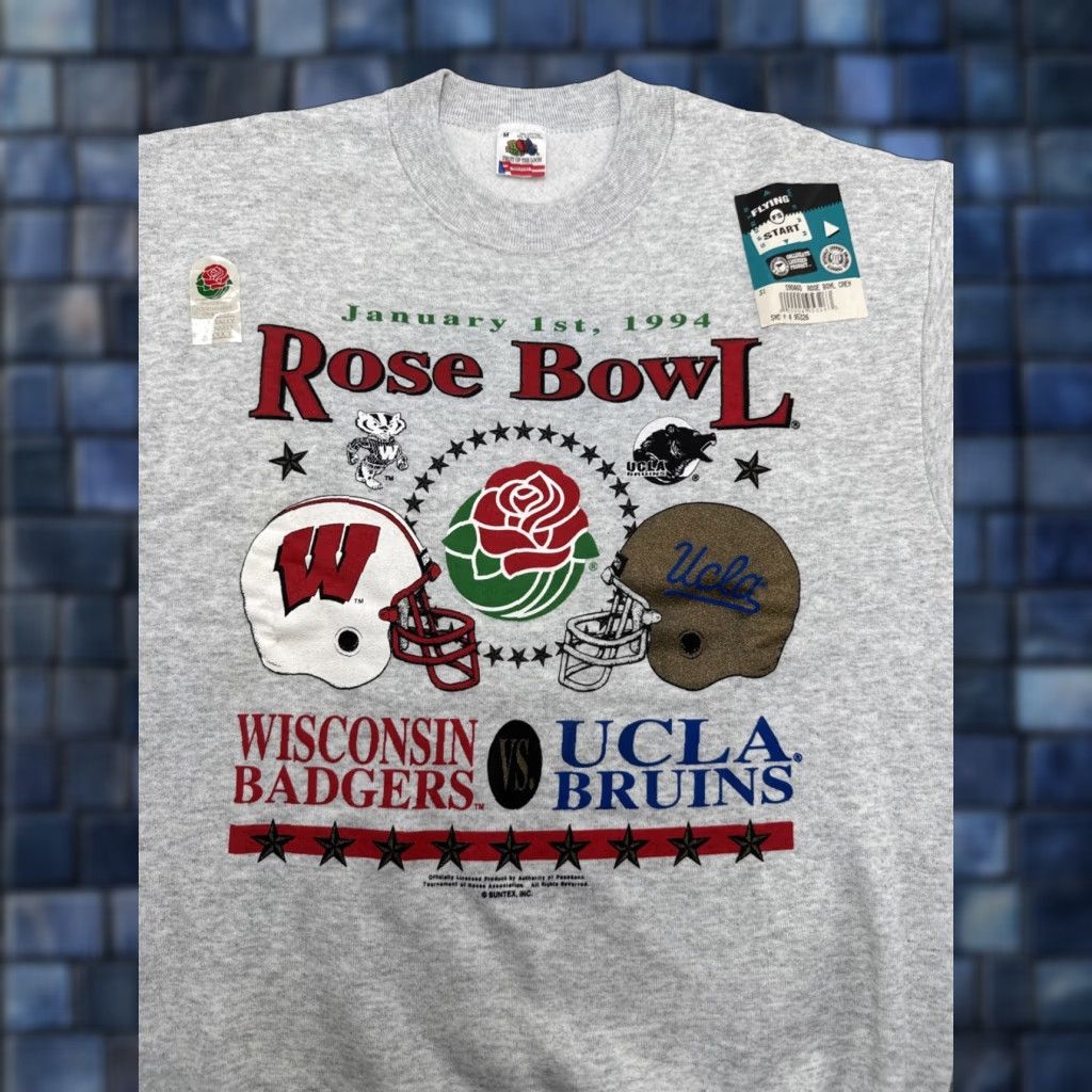 Fruit Of The Loom VINTAGE Wisconsin Badgers Sweatshirt Men's Size M 1994 90s NEW UCLA Rose Bowl Size US M / EU 48-50 / 2 - 1 Thumbnail