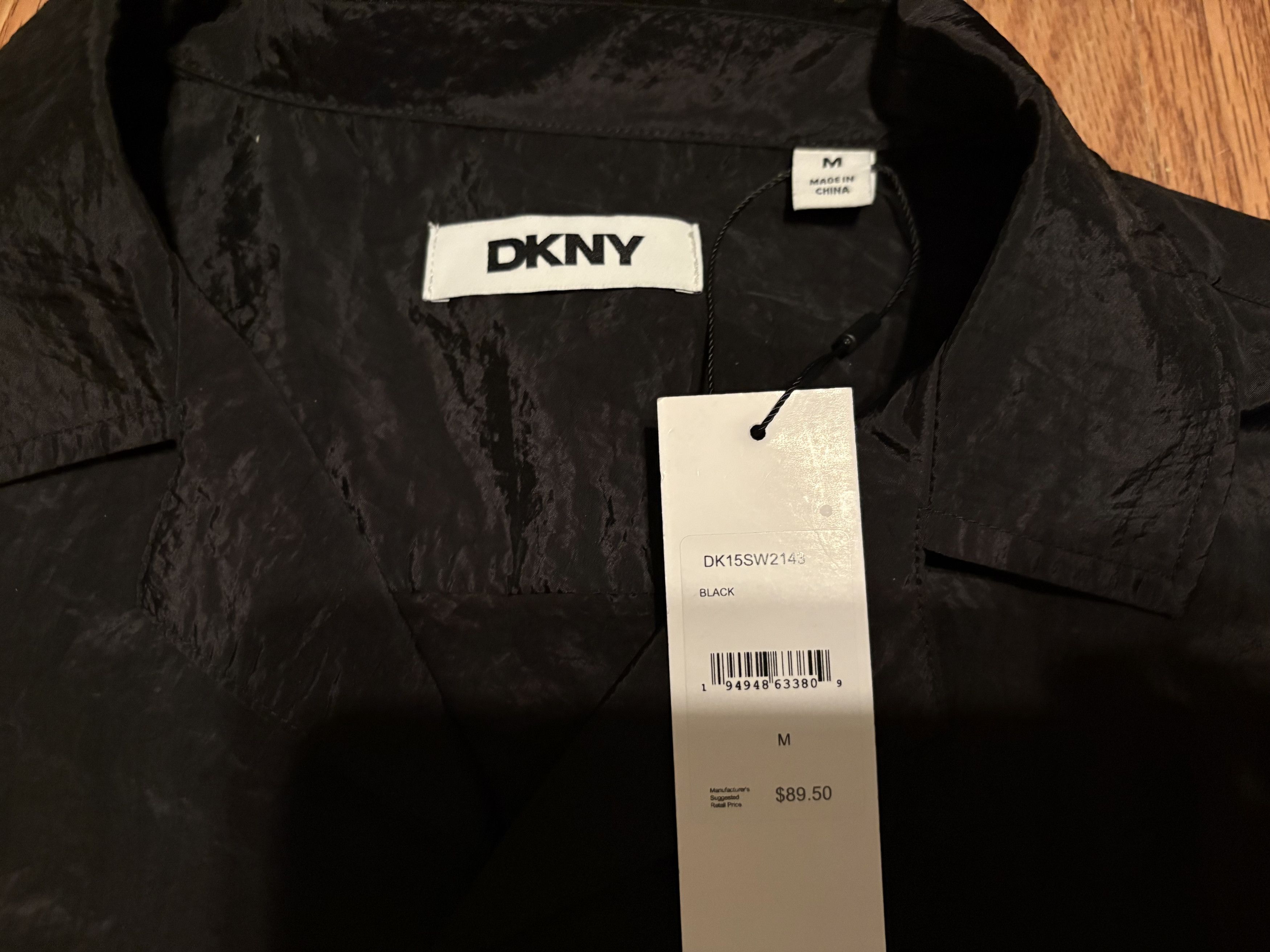 DKNY DKNY Black Short Sleeve Button-Up Shirt Size US M / EU 48-50 / 2 - 3 Thumbnail