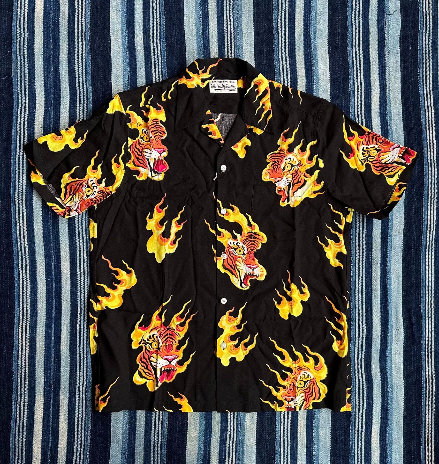 Wacko Maria WACKO MARIA x TIM LEHI flame tiger aloha shirt Cuban collar Size US L / EU 52-54 / 3 - 1 Thumbnail