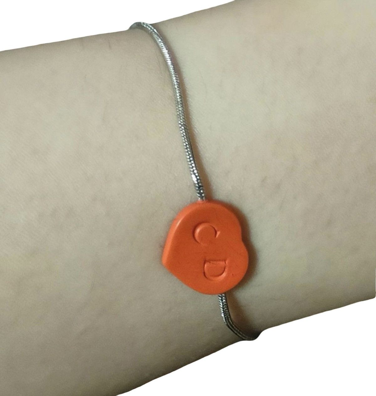 Dior Christian Dior Archival Orange Heart CD Logo Bracelet Size ONE SIZE - 5 Thumbnail