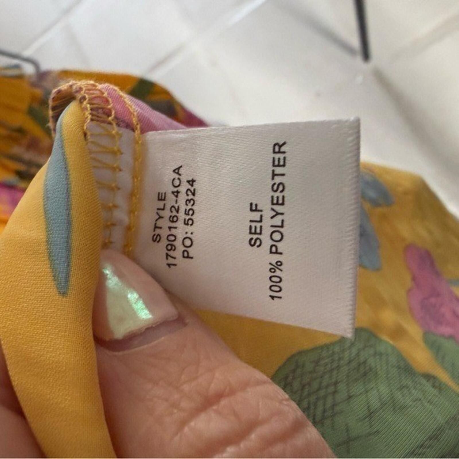 Current Air Current Air $114 Yellow Floral Pleated Midi Dress, Size S Size S / US 4 / IT 40 - 8 Thumbnail