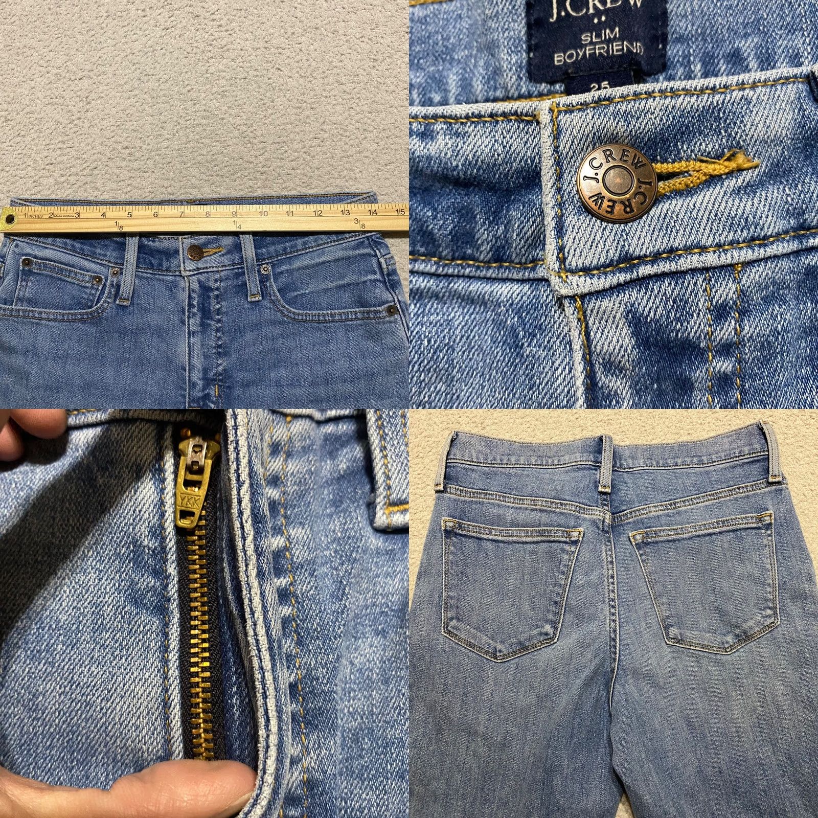 J.Crew J.CREW Jeans Womens 25 Blue Medium Wash Slim Boyfriend High Rise Denim 5-Pocket Regular Color Blue Jeans Size 42" / US 20 - 8 Thumbnail