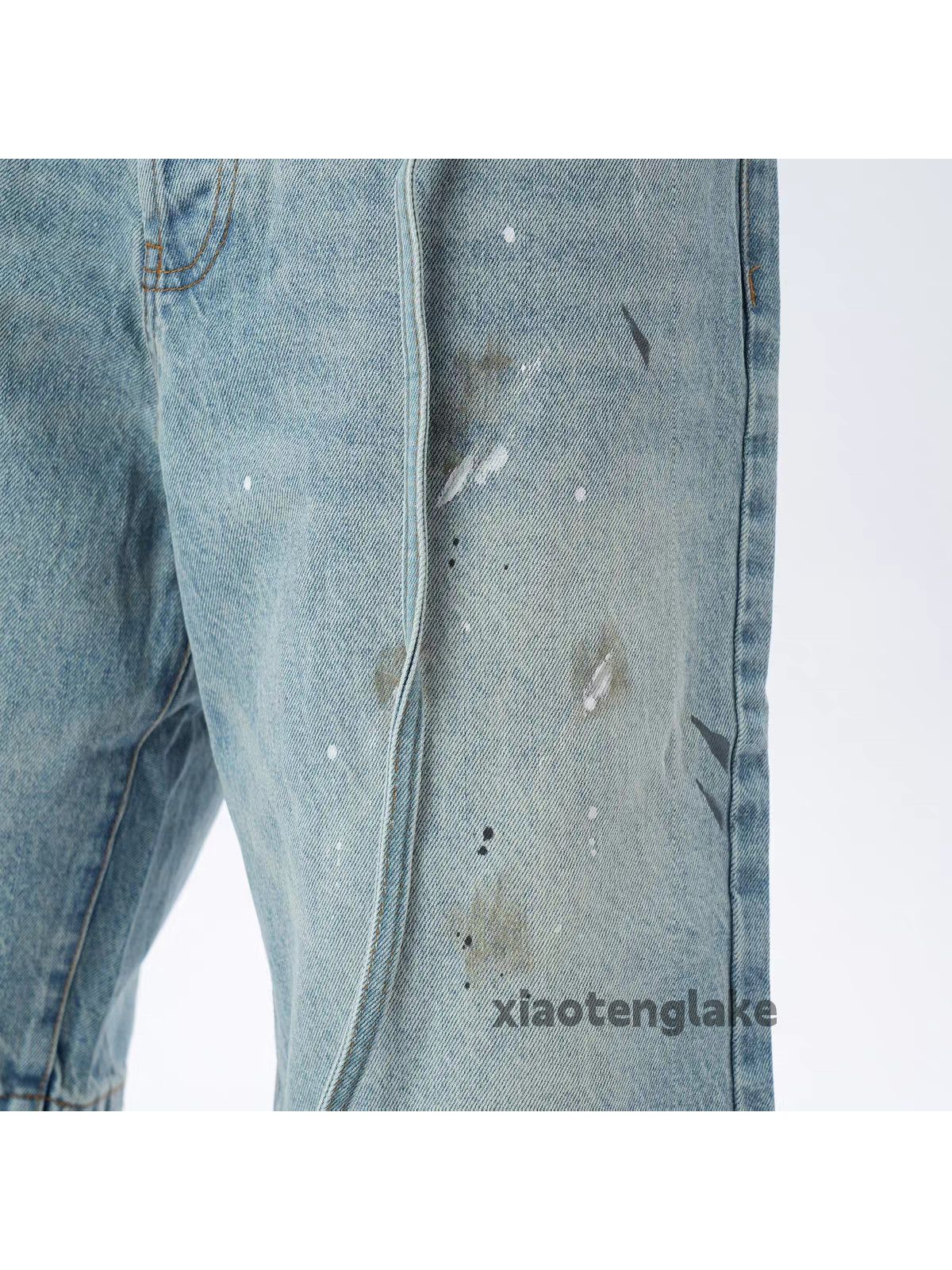 Vintage xz faded distressed loose hiphop Stain paint shorts Size US 32 / EU 48 - 7 Thumbnail