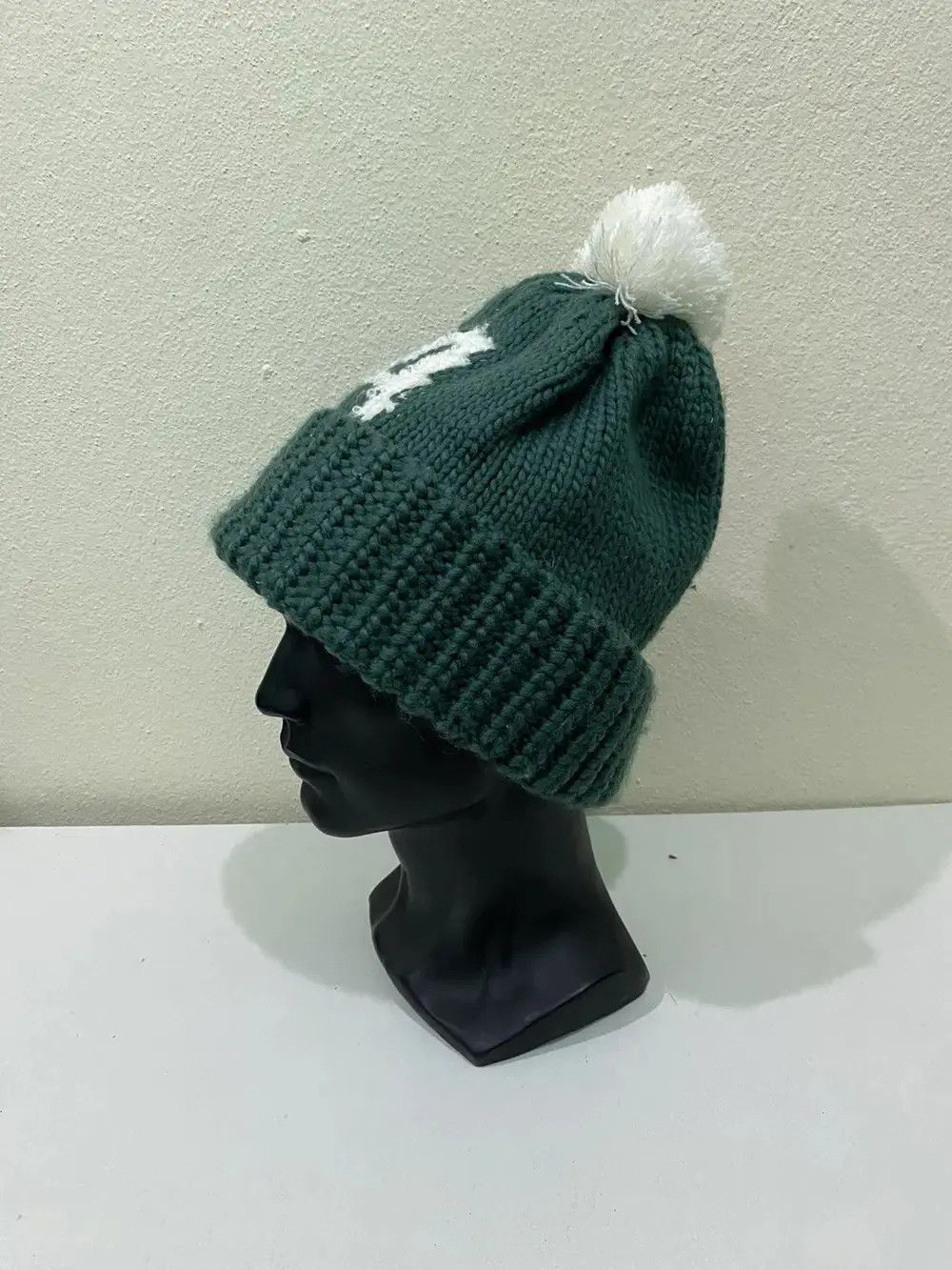 Japanese Brand Japanese Brand Vivian Blue Knit Bobble Beanie Hat Size ONE SIZE - 3 Thumbnail