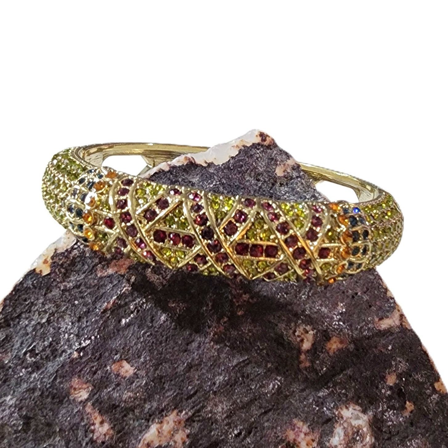 Designer Heidi Daus Triple Play X-Ceptional Crystal Bangle Bracelet Size ONE SIZE - 13 Thumbnail