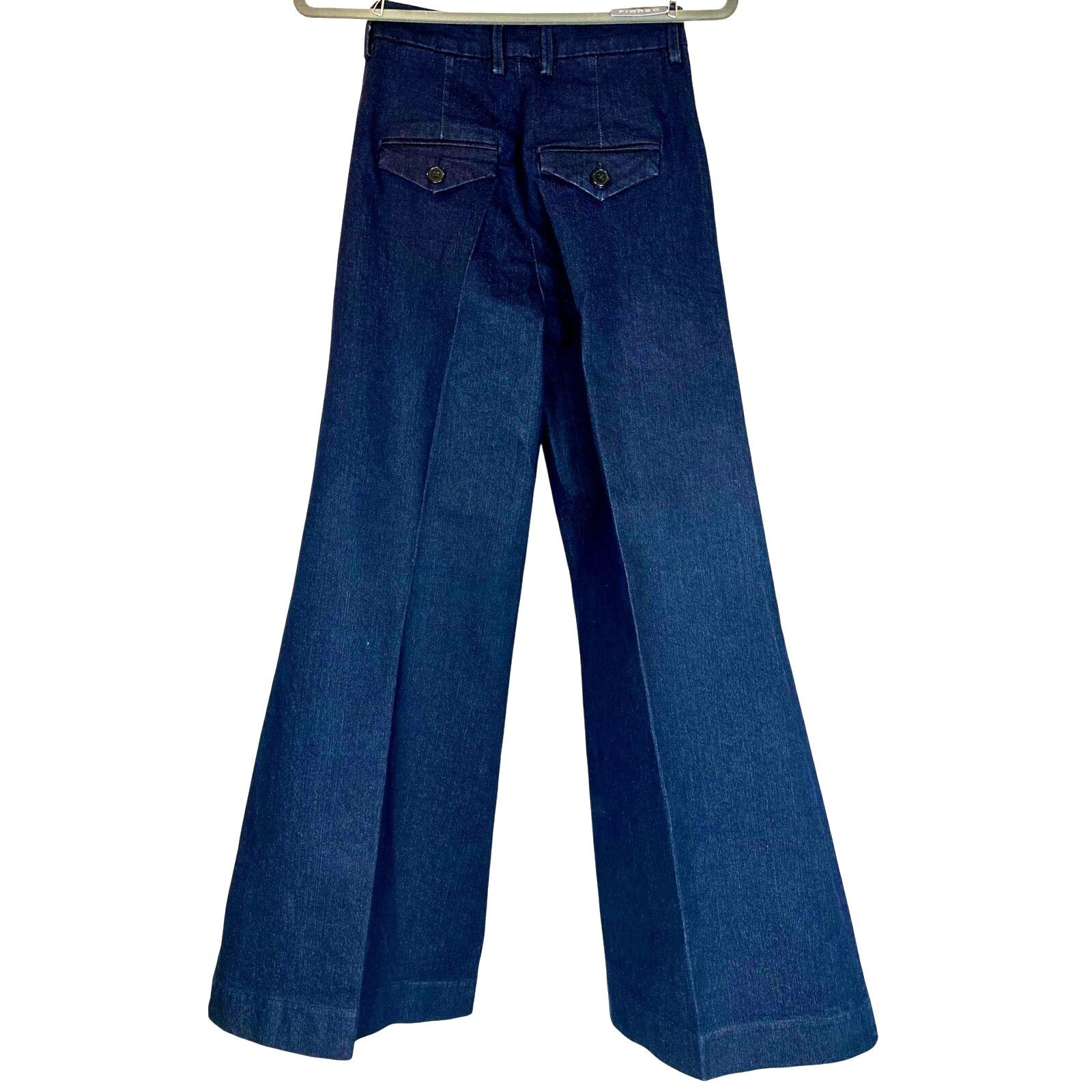 PIOMBO MP Piombo Wide Leg Womens Jeans in Blue size 2 Size 26" / US 2 / IT 38 - 12 Thumbnail