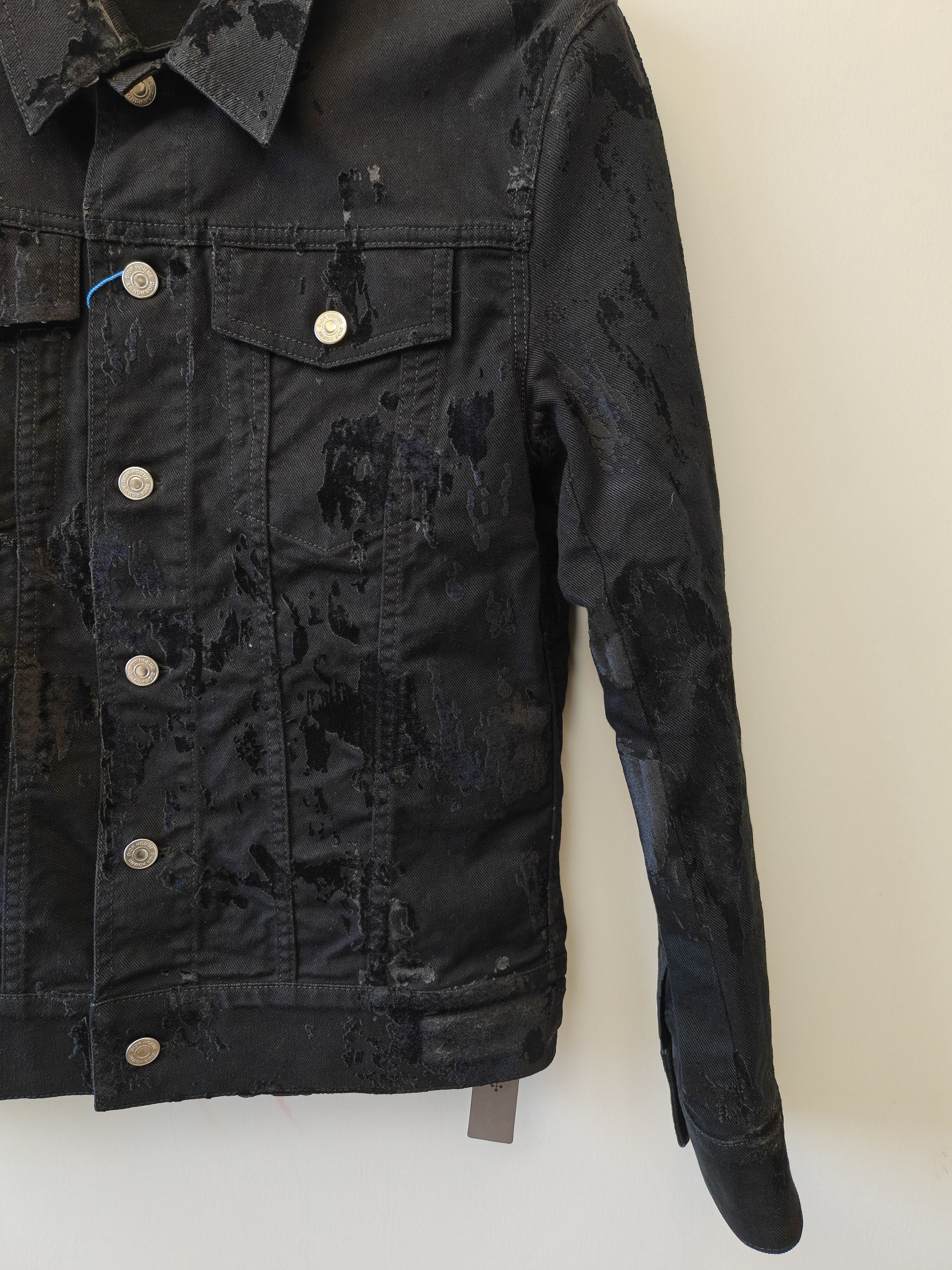 Dior Dior Homme By Hedi Black Distressed Denim Jacket Size 46 Size US S / EU 44-46 / 1 - 9 Thumbnail