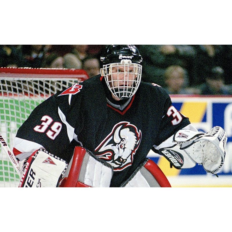 NHL Buffalo Sabres 90s STARTER jersey XL black Goathead NHL vtg Size US XL / EU 56 / 4 - 3 Thumbnail