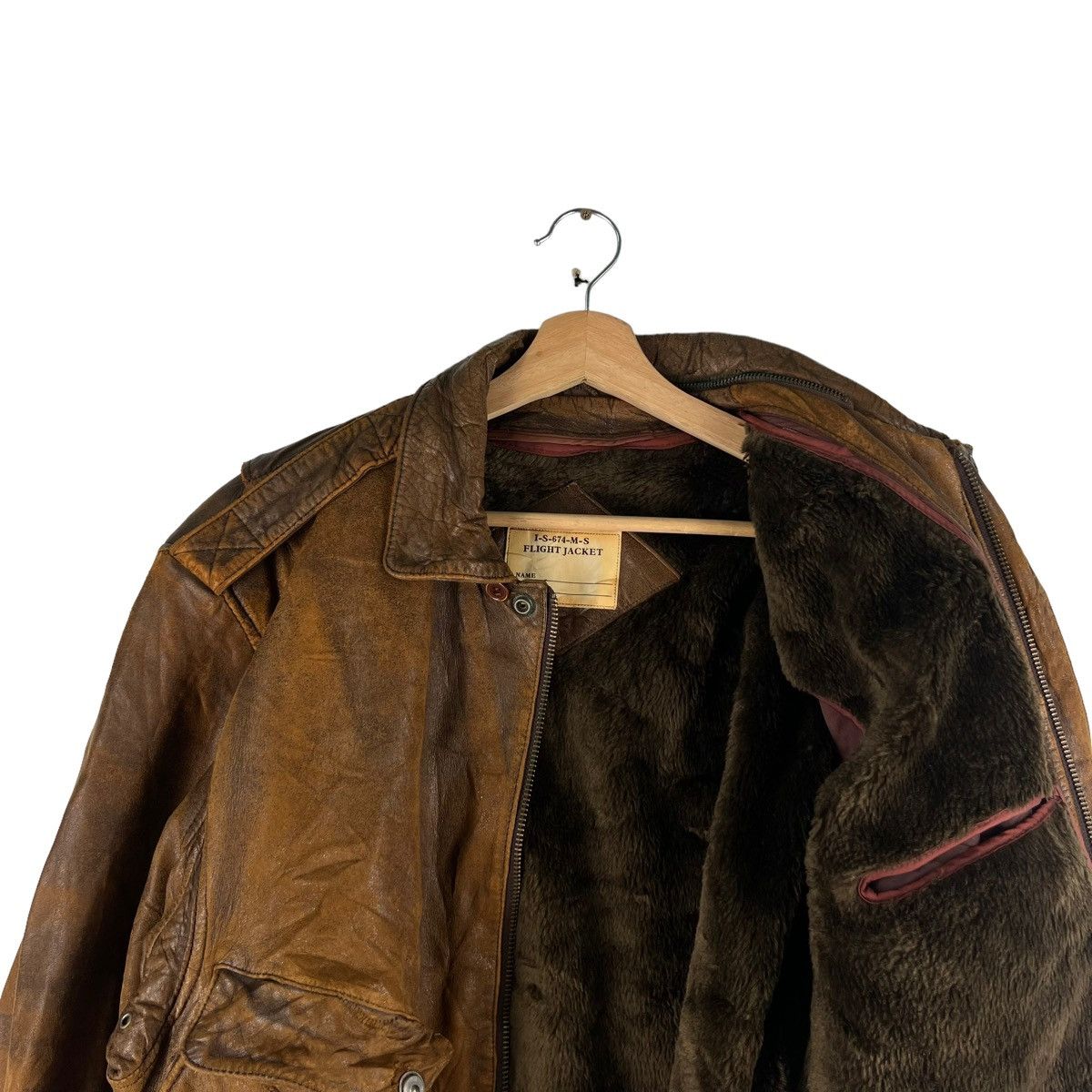 Vintage 🔥VTG GENUINE LEATHER JACKET FLIGHT RIOT RIOT BONDAGE Size US M / EU 48-50 / 2 - 13 Thumbnail