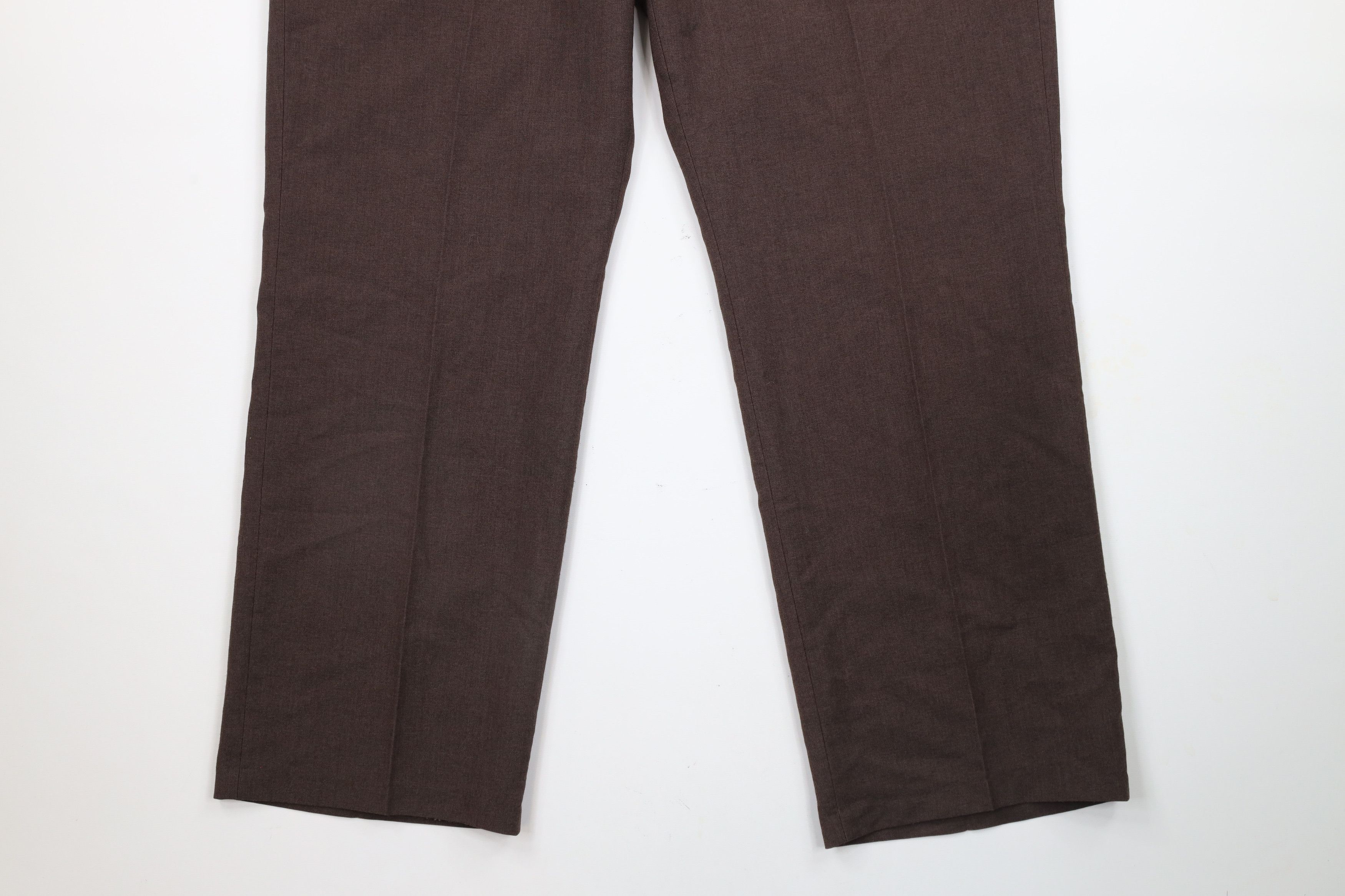 Vintage Vintage 90s Streetwear Wool Blend Knit Wide Leg Pants Brown Size US 38 / EU 54 - 4 Thumbnail