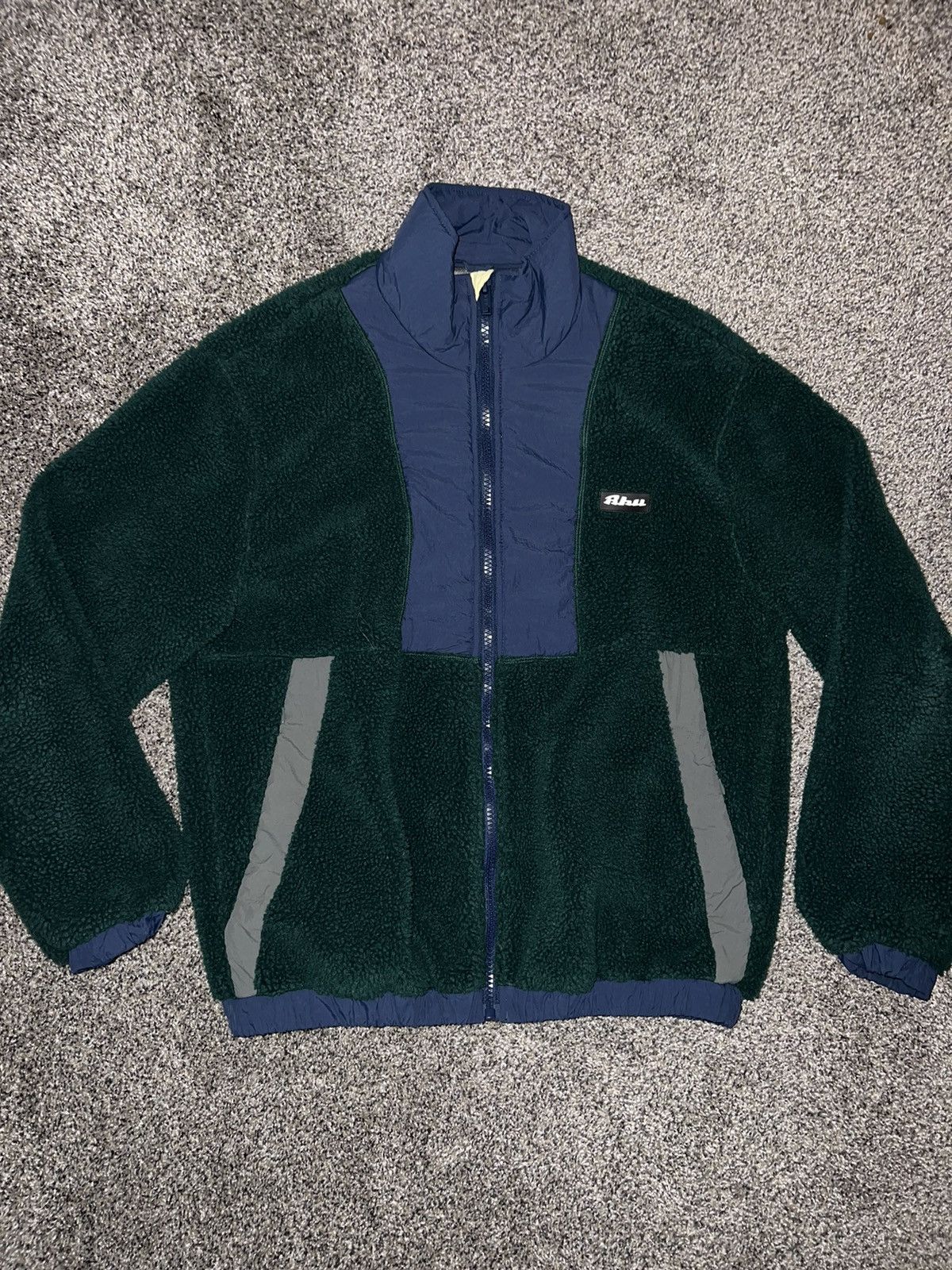 image of Rhuigi (Rhude) Sherpa Fleece Jacket (L-Xl) in Green, Men's (Size Large)