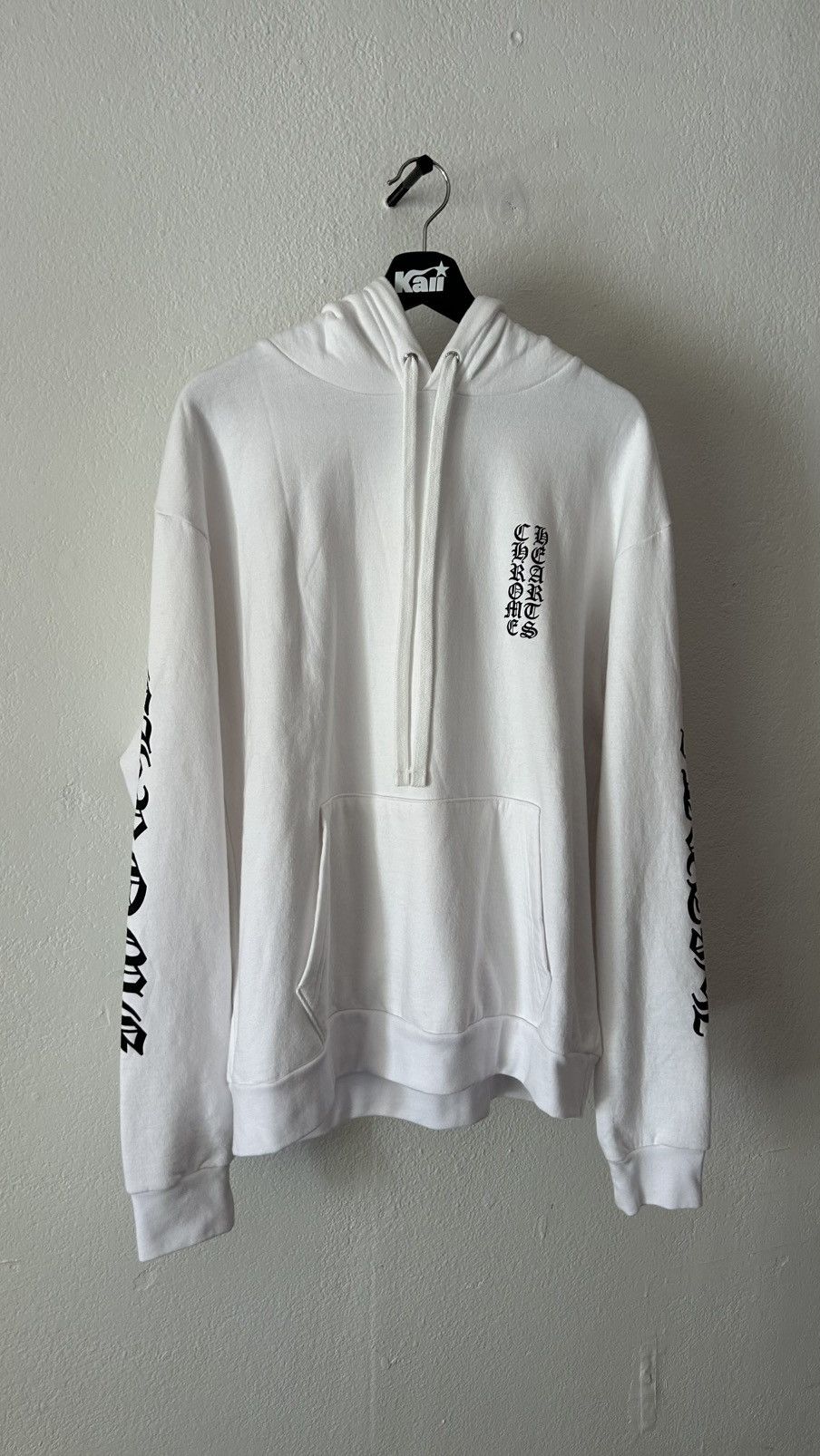Chrome Hearts Chrome Hearts White Vertical Logo Hoodie Size US M / EU 48-50 / 2 - 2 Thumbnail