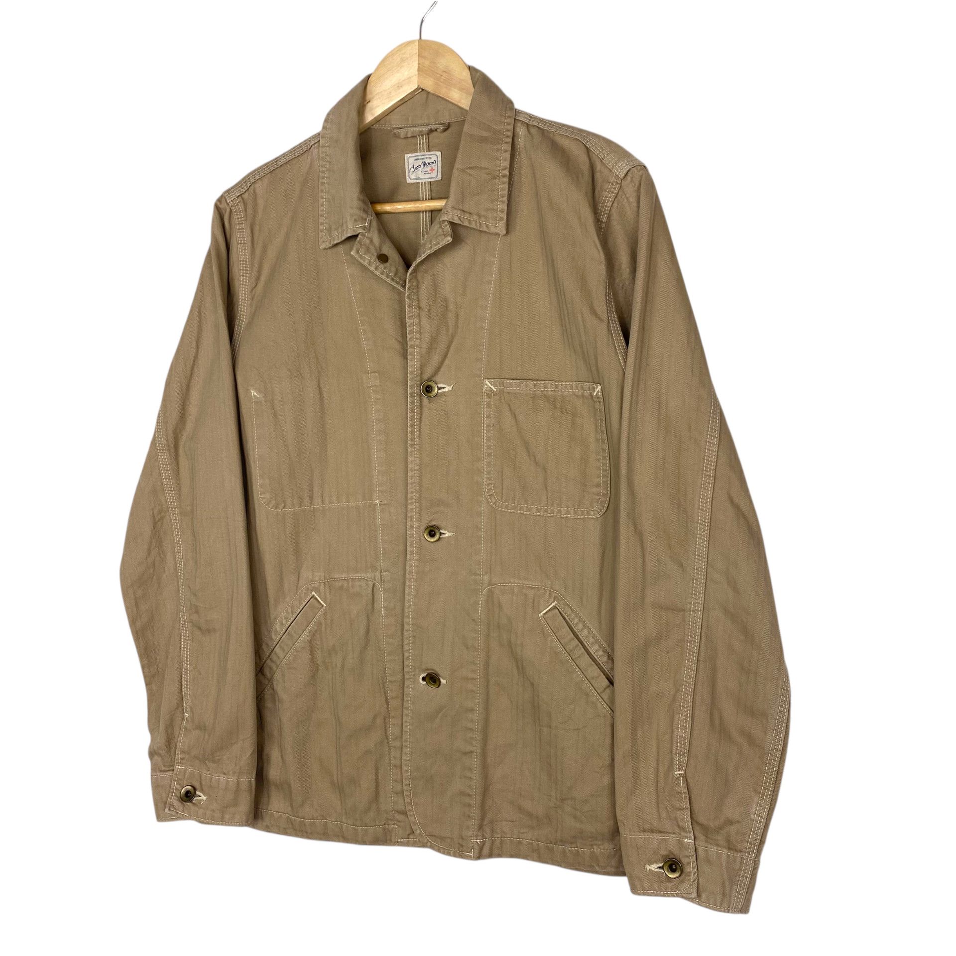 Sugar Cane 💥TWO MOON JAPAN FRENCH CHORE JACKET Size US M / EU 48-50 / 2 - 4 Thumbnail