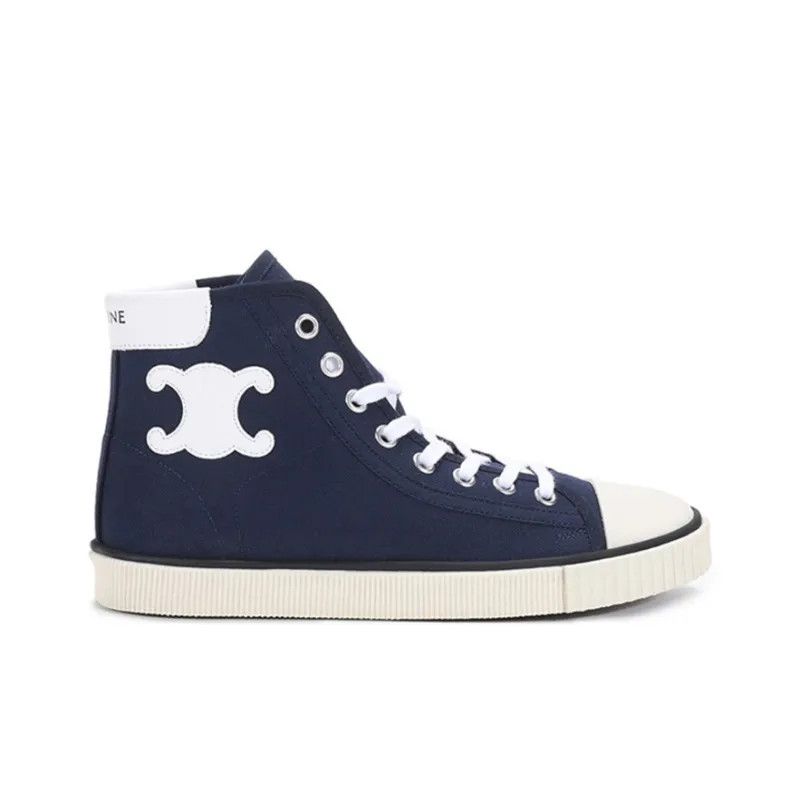 Celine o1bcso1str0924 Blank Mid Lace Up Sneaker Toe Cap Canvas Size US 11 / IT 41 - 1 Thumbnail