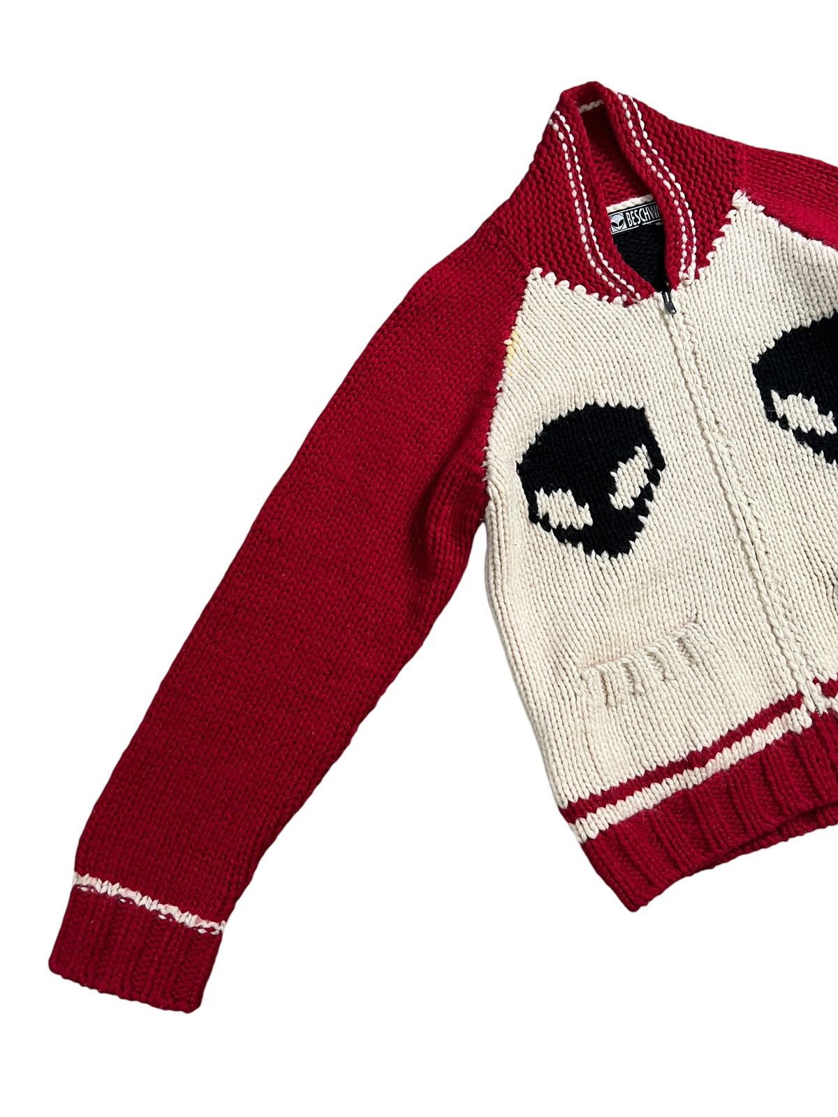 Alien Workshop × Vintage Vintage 90s Beschwa 👽 Zipper Knit Sweater Size US M / EU 48-50 / 2 - 3 Thumbnail