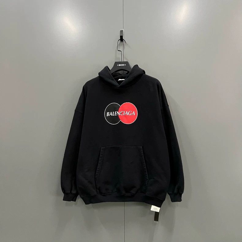 Balenciaga Balenciaga Black printed logo hoodie Size US M / EU 48-50 / 2 - 1 Thumbnail