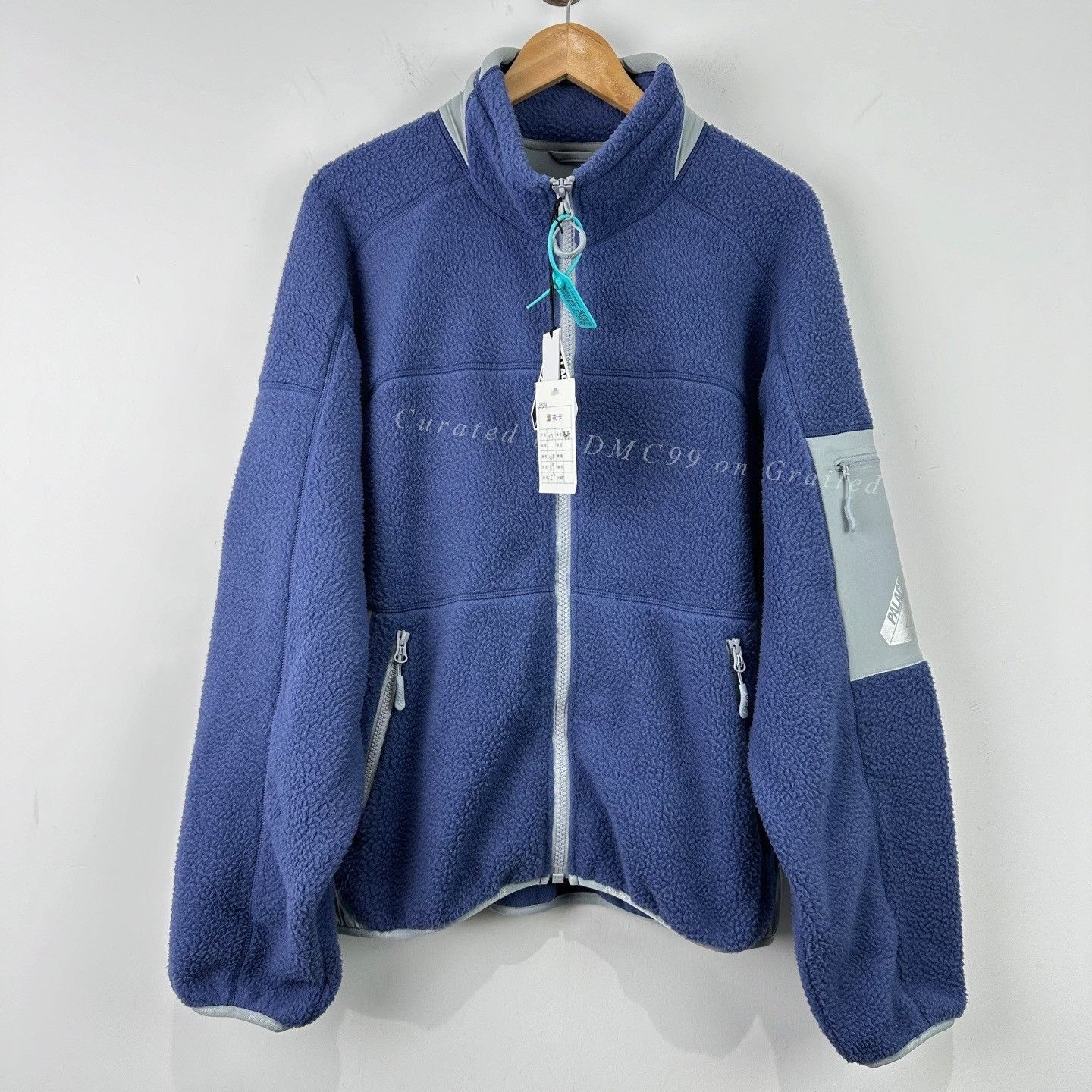 Palace 2025 palace frogger reversible fleece jacket blue green